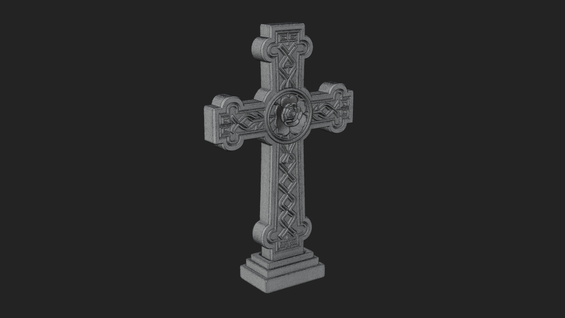 Carved Relief Wall Cross Design 491 3D Print Model 3D Model