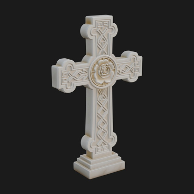 Carved Relief Wall Cross Design 491 3D Print Model