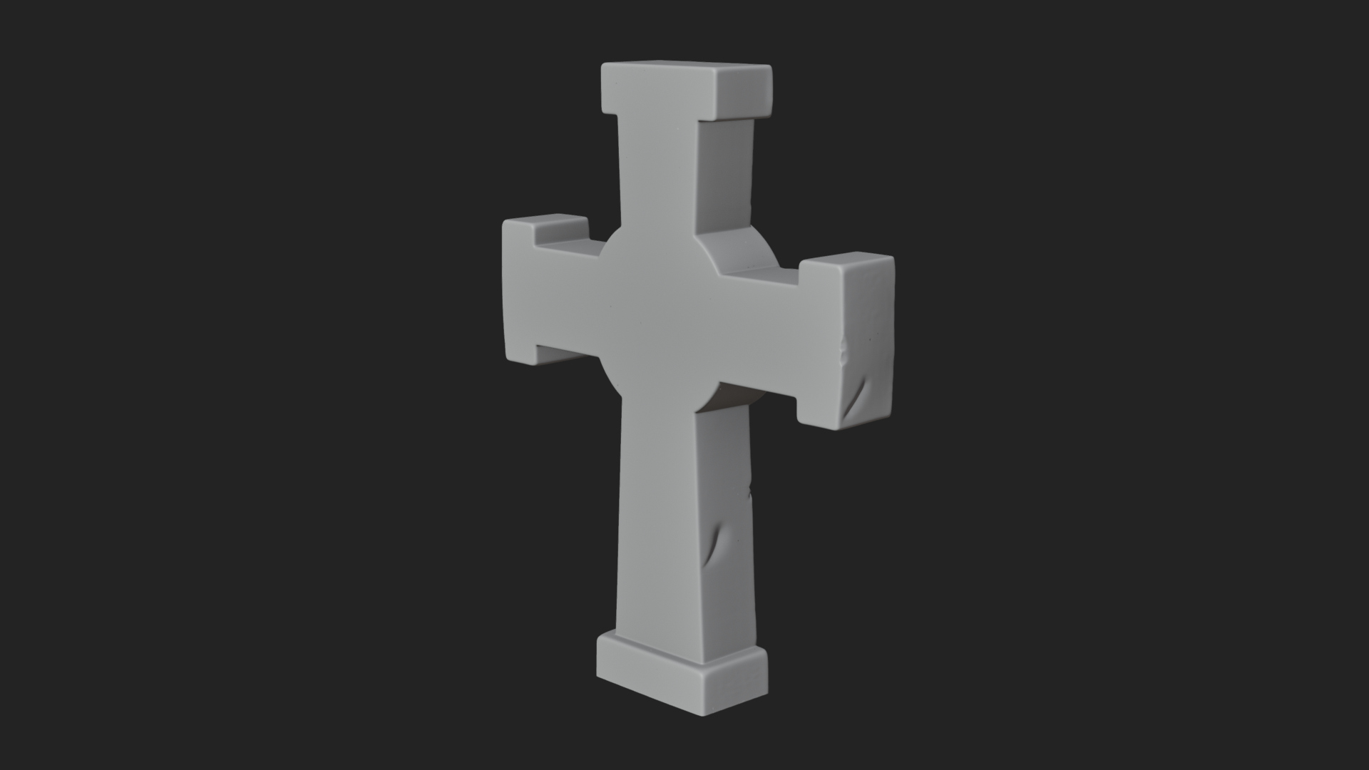 Carved Relief Wall Cross Design 493 3D Print Model 3D Model