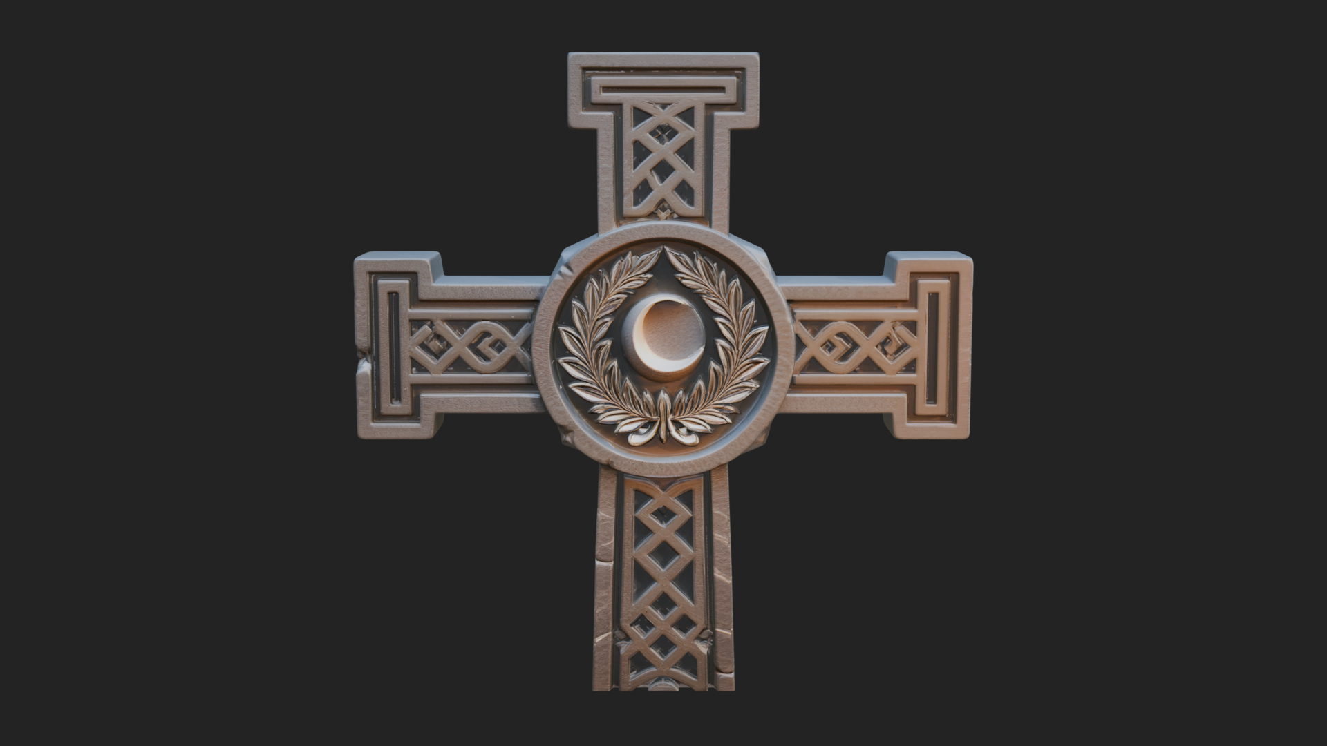 Carved Relief Wall Cross Design 495 3D Print Model 3D Model