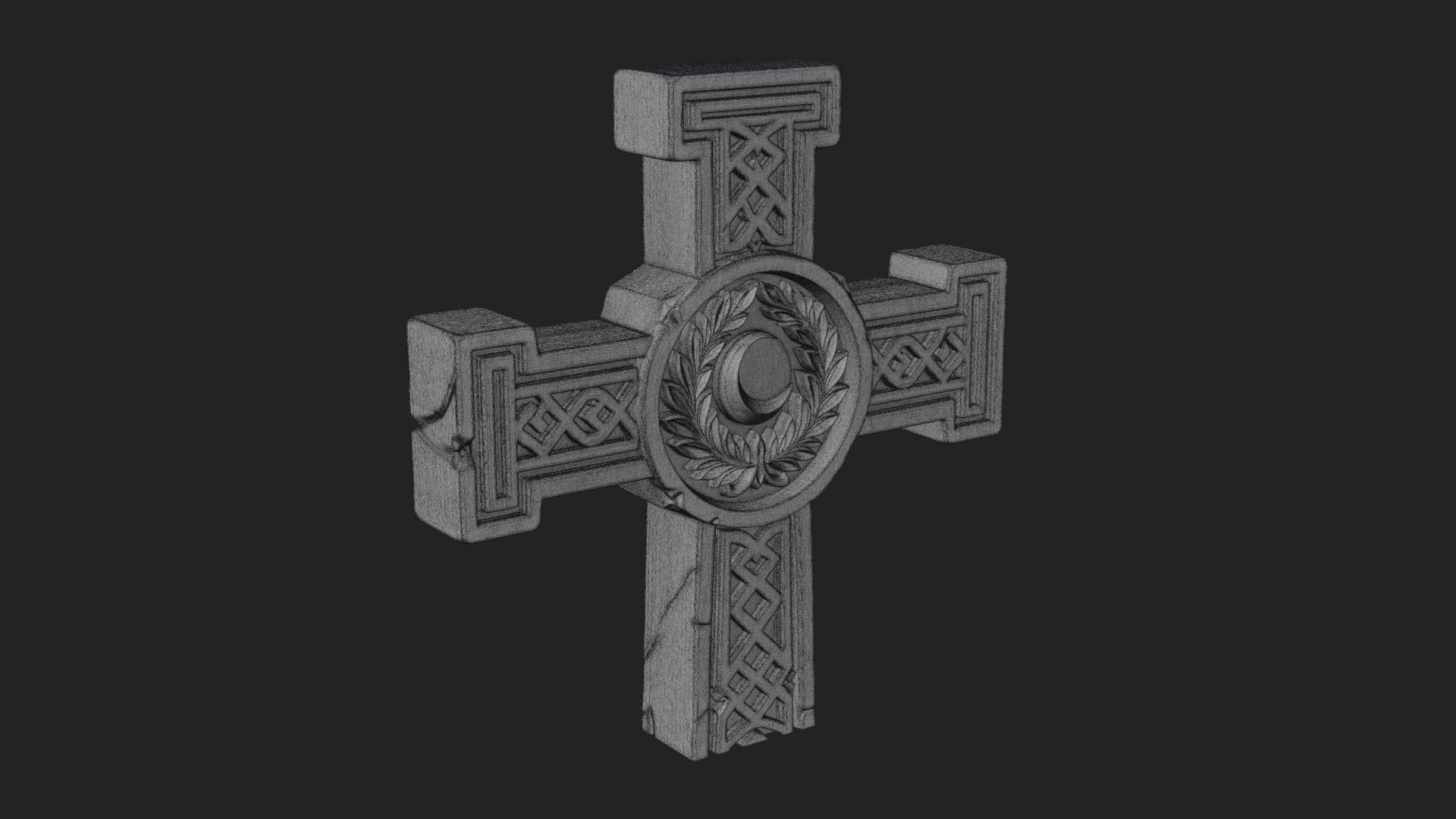 Carved Relief Wall Cross Design 495 3D Print Model 3D Model