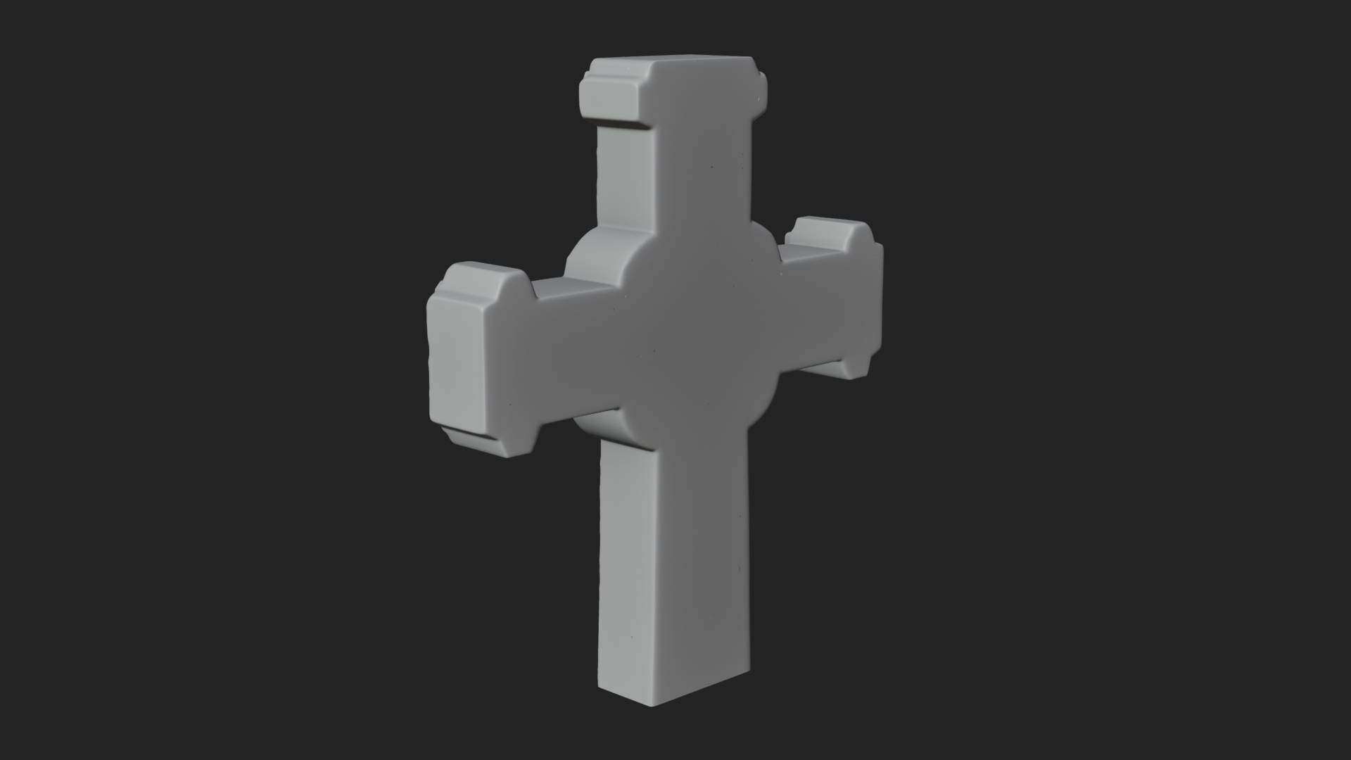Carved Relief Wall Cross Design 496 3D Print Model 3D Model