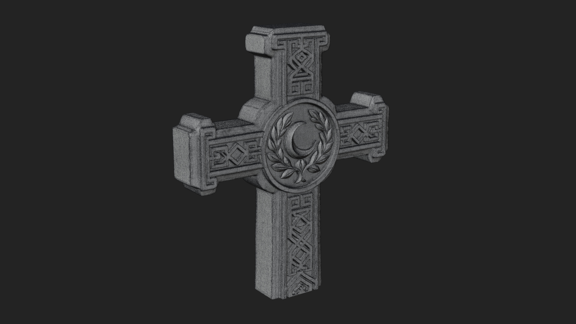 Carved Relief Wall Cross Design 496 3D Print Model 3D Model