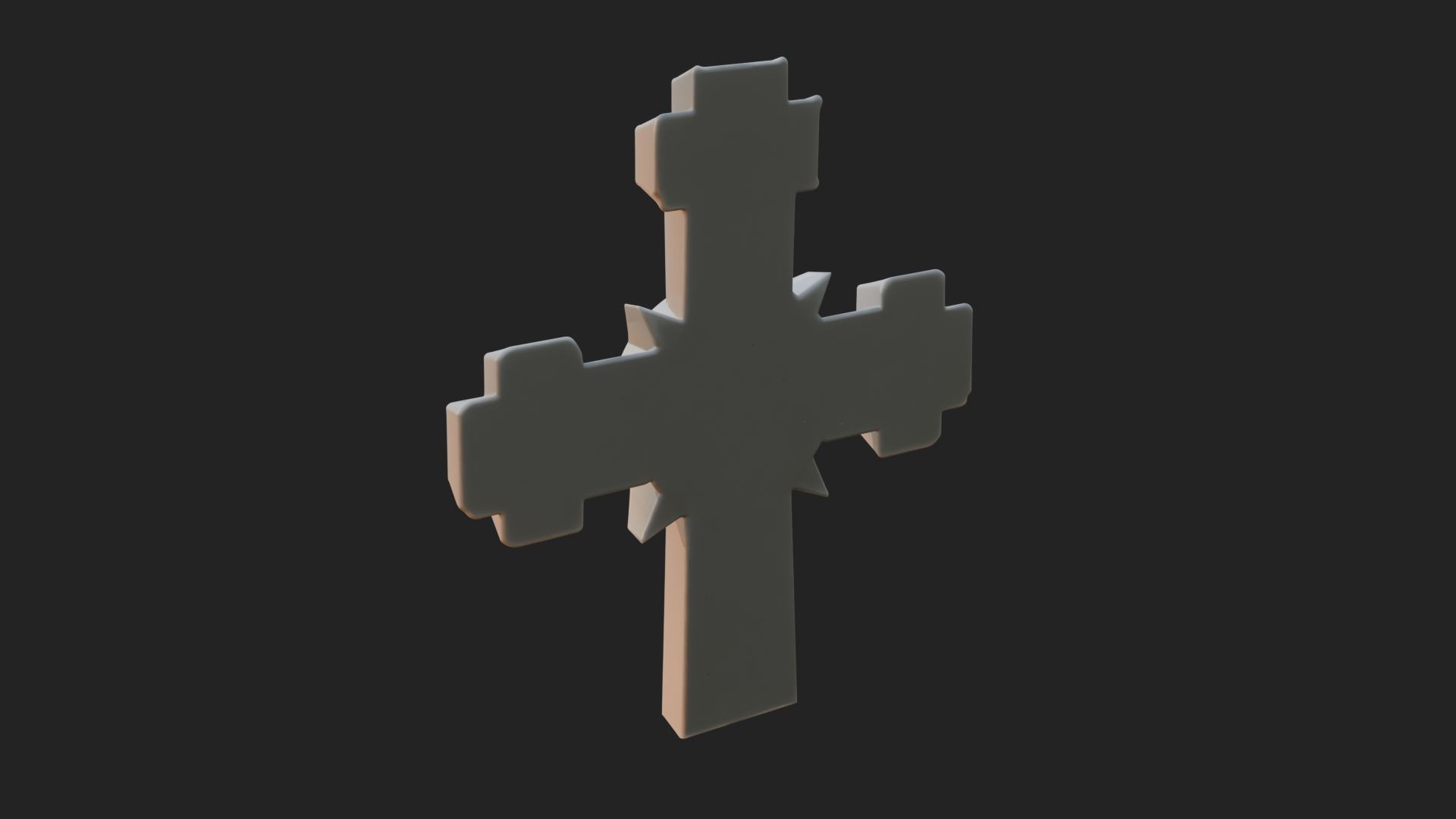 Carved Relief Wall Cross Design 497 3D Print Model 3D Model
