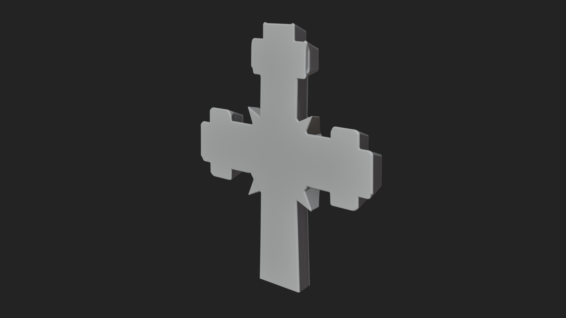 Carved Relief Wall Cross Design 497 3D Print Model 3D Model
