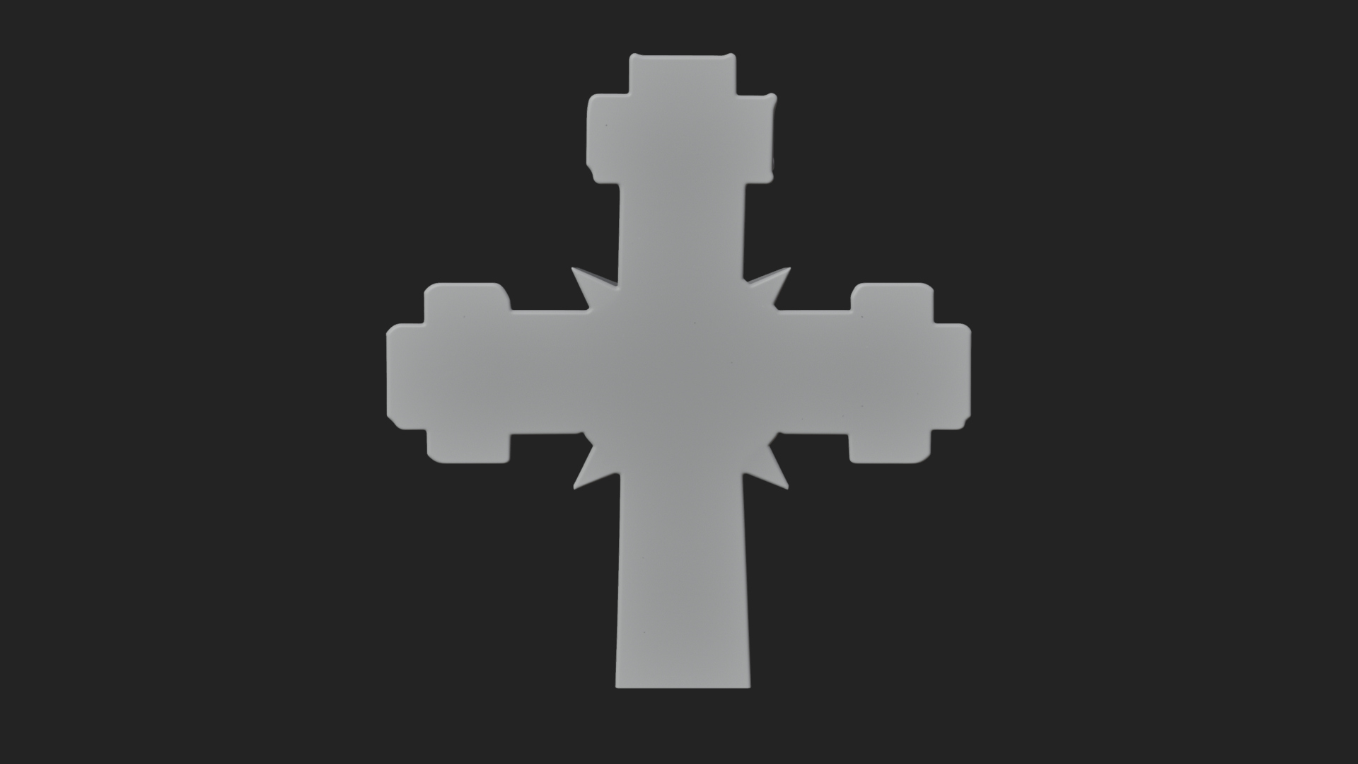 Carved Relief Wall Cross Design 497 3D Print Model 3D Model