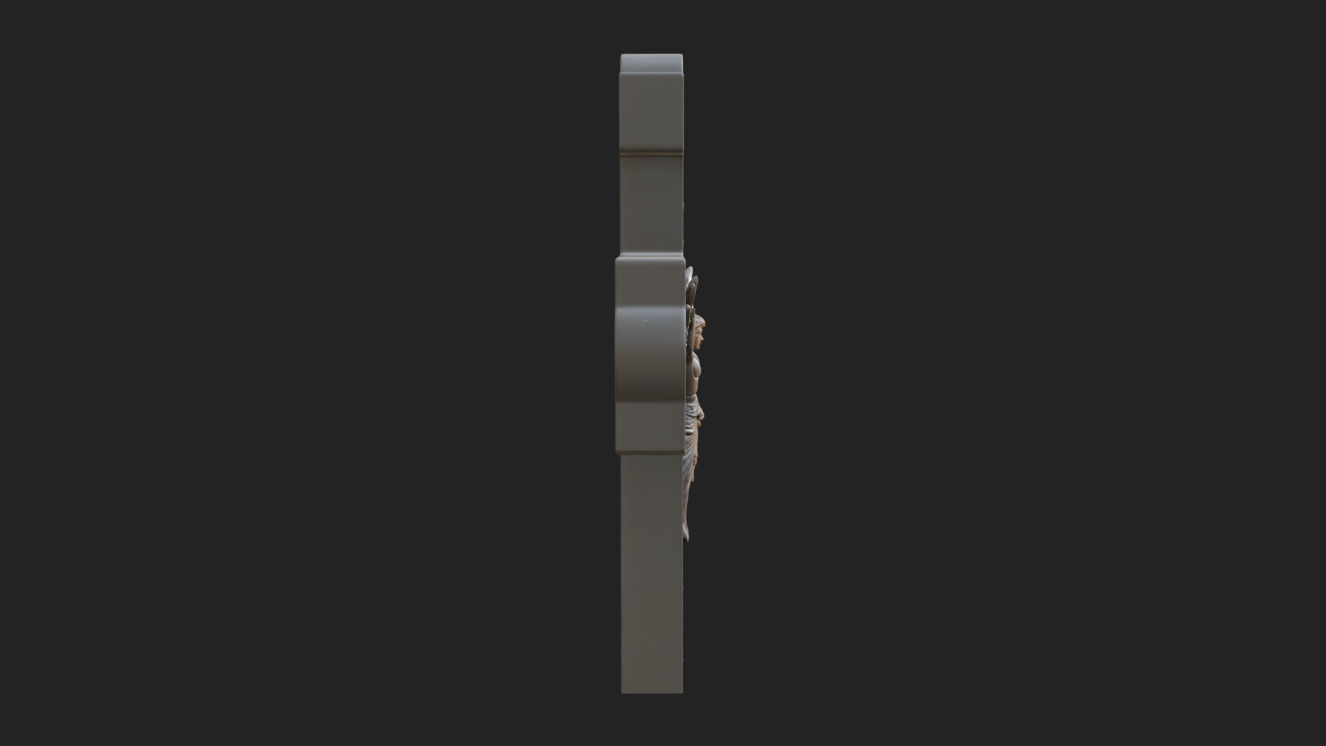 Carved Relief Wall Cross Design 5 3D Print Model 3D Model
