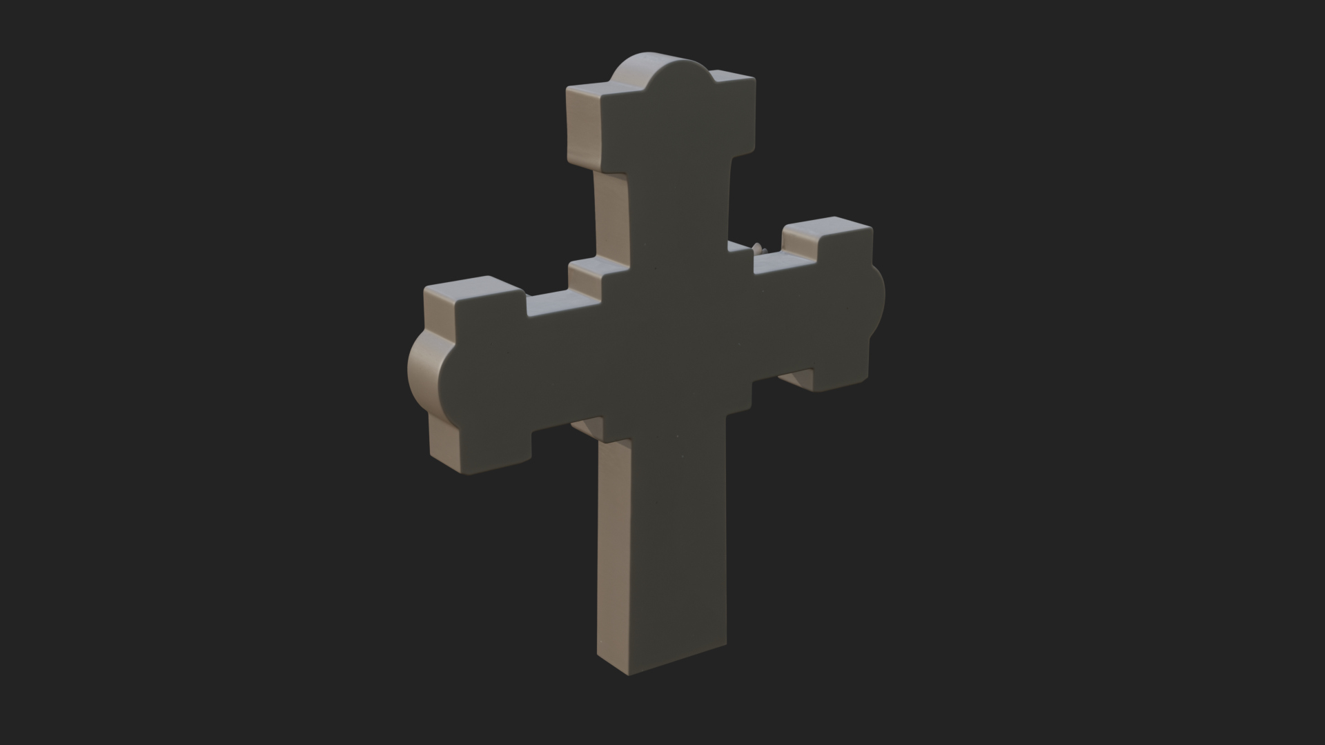 Carved Relief Wall Cross Design 5 3D Print Model 3D Model