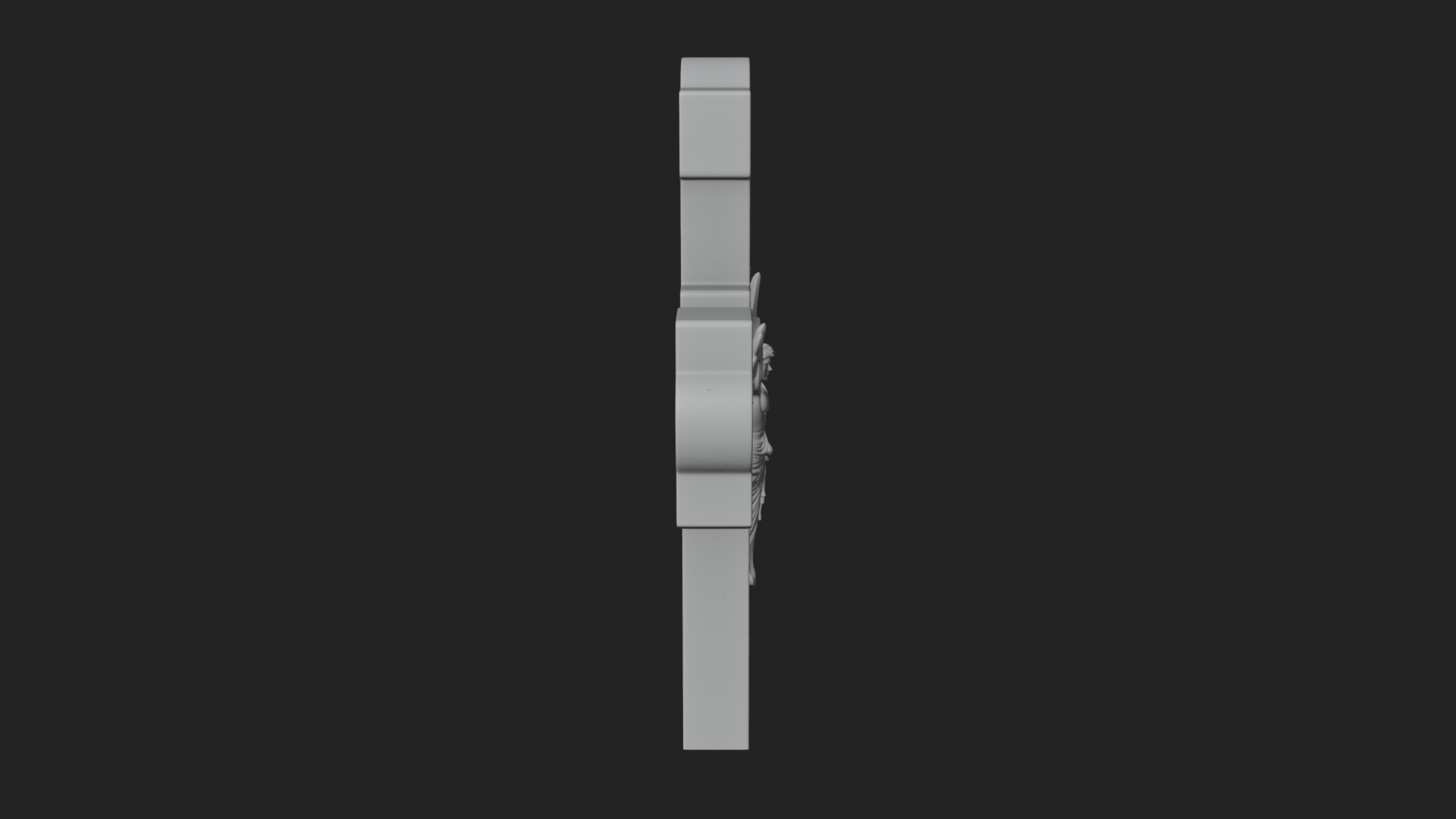 Carved Relief Wall Cross Design 5 3D Print Model 3D Model