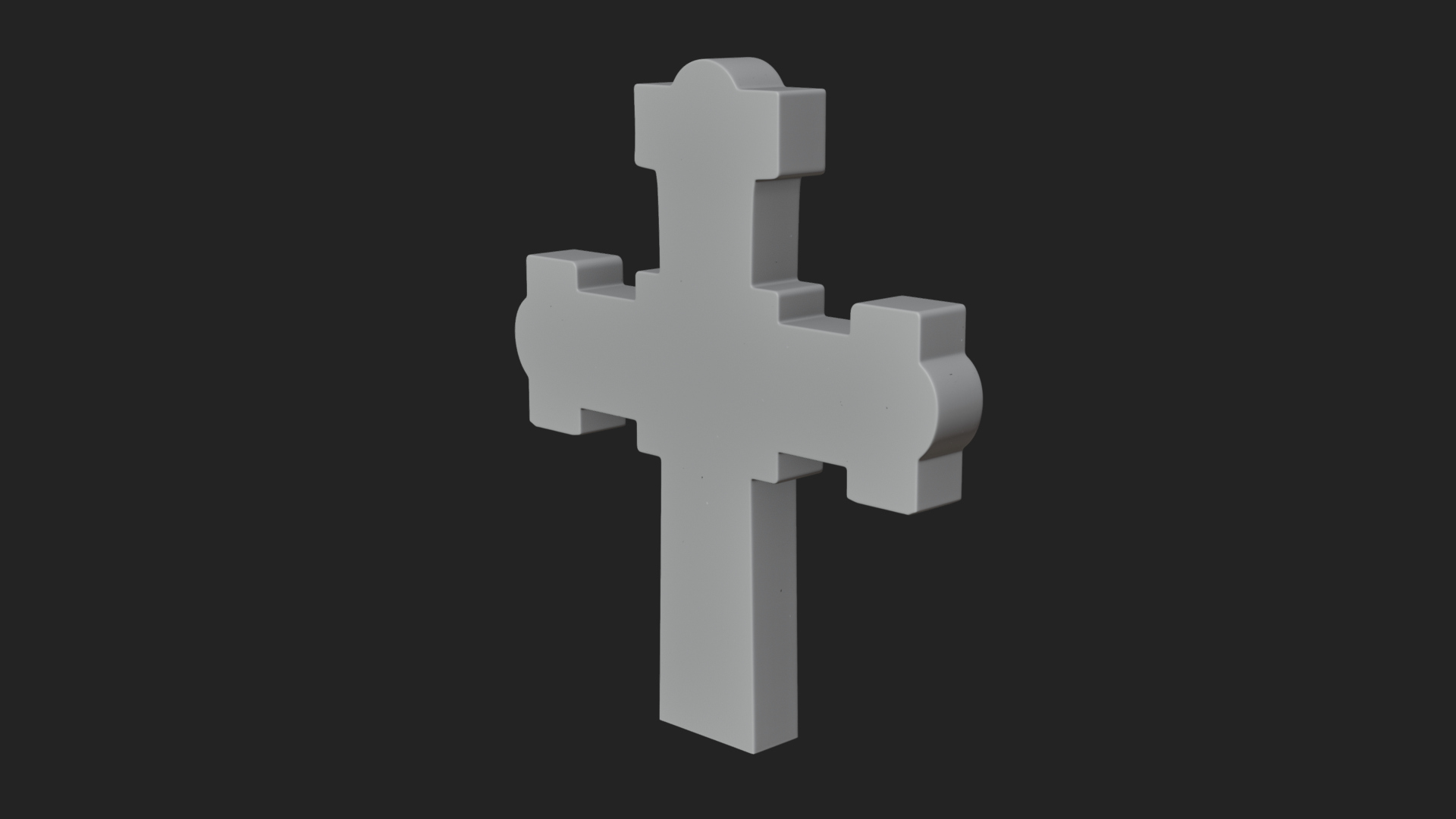 Carved Relief Wall Cross Design 5 3D Print Model 3D Model