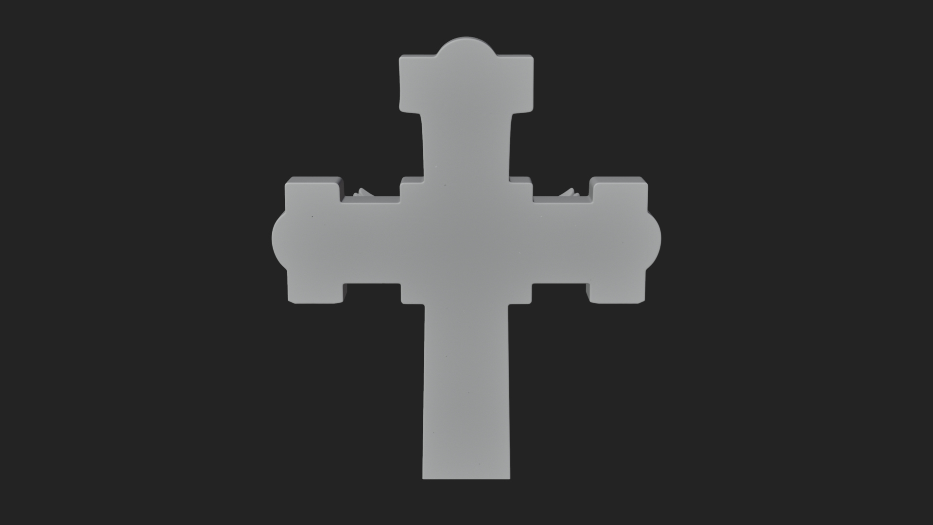 Carved Relief Wall Cross Design 5 3D Print Model 3D Model