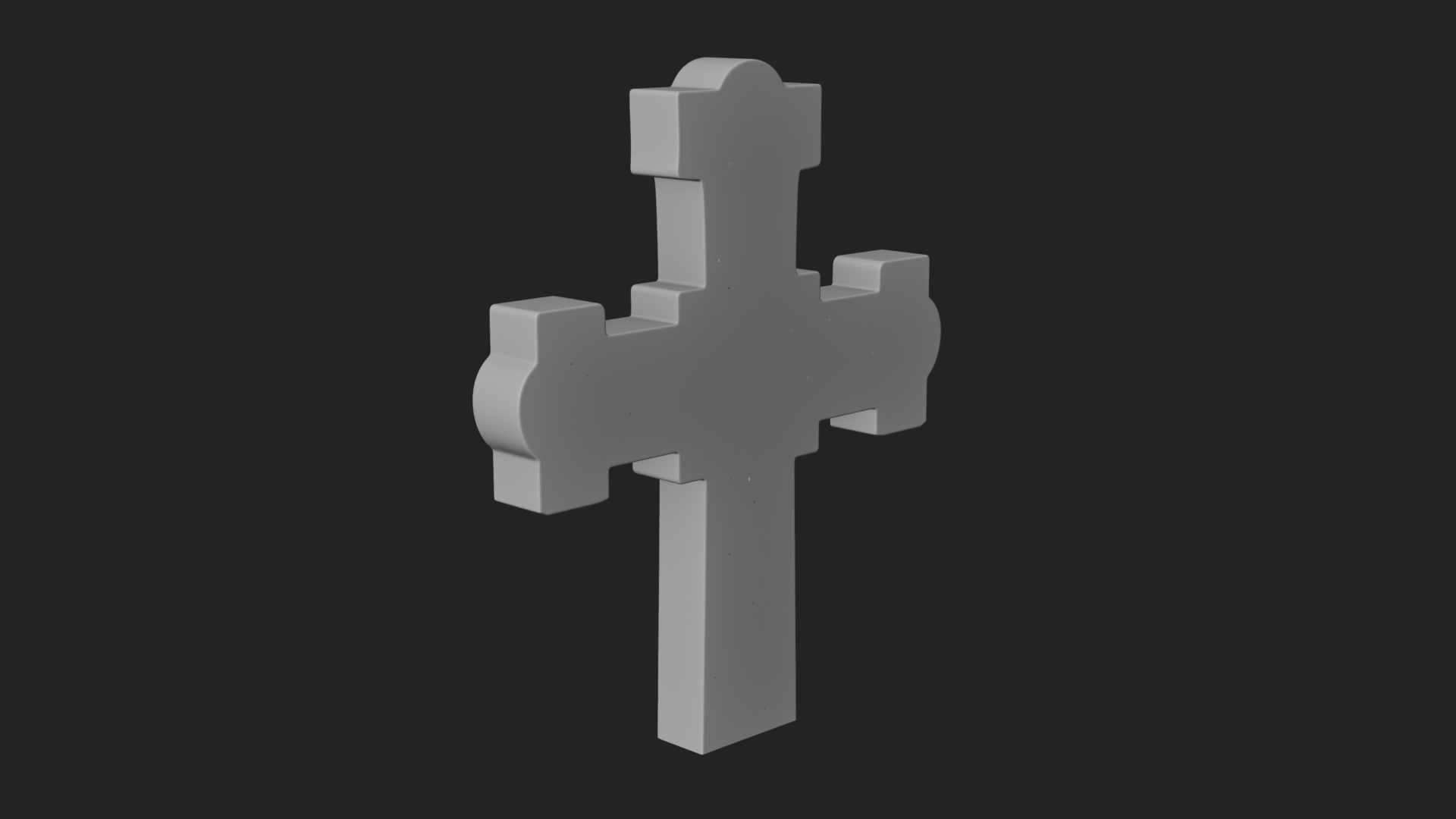 Carved Relief Wall Cross Design 5 3D Print Model 3D Model