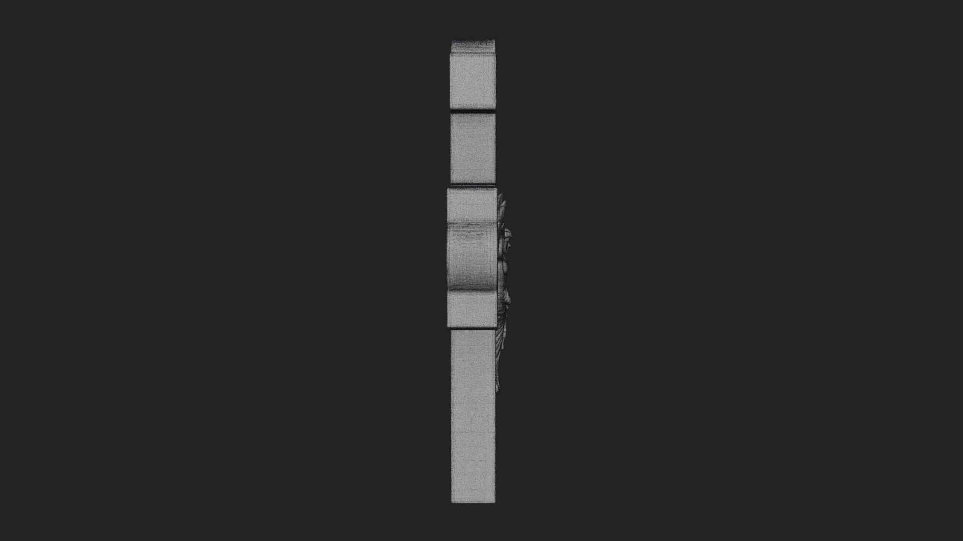 Carved Relief Wall Cross Design 5 3D Print Model 3D Model