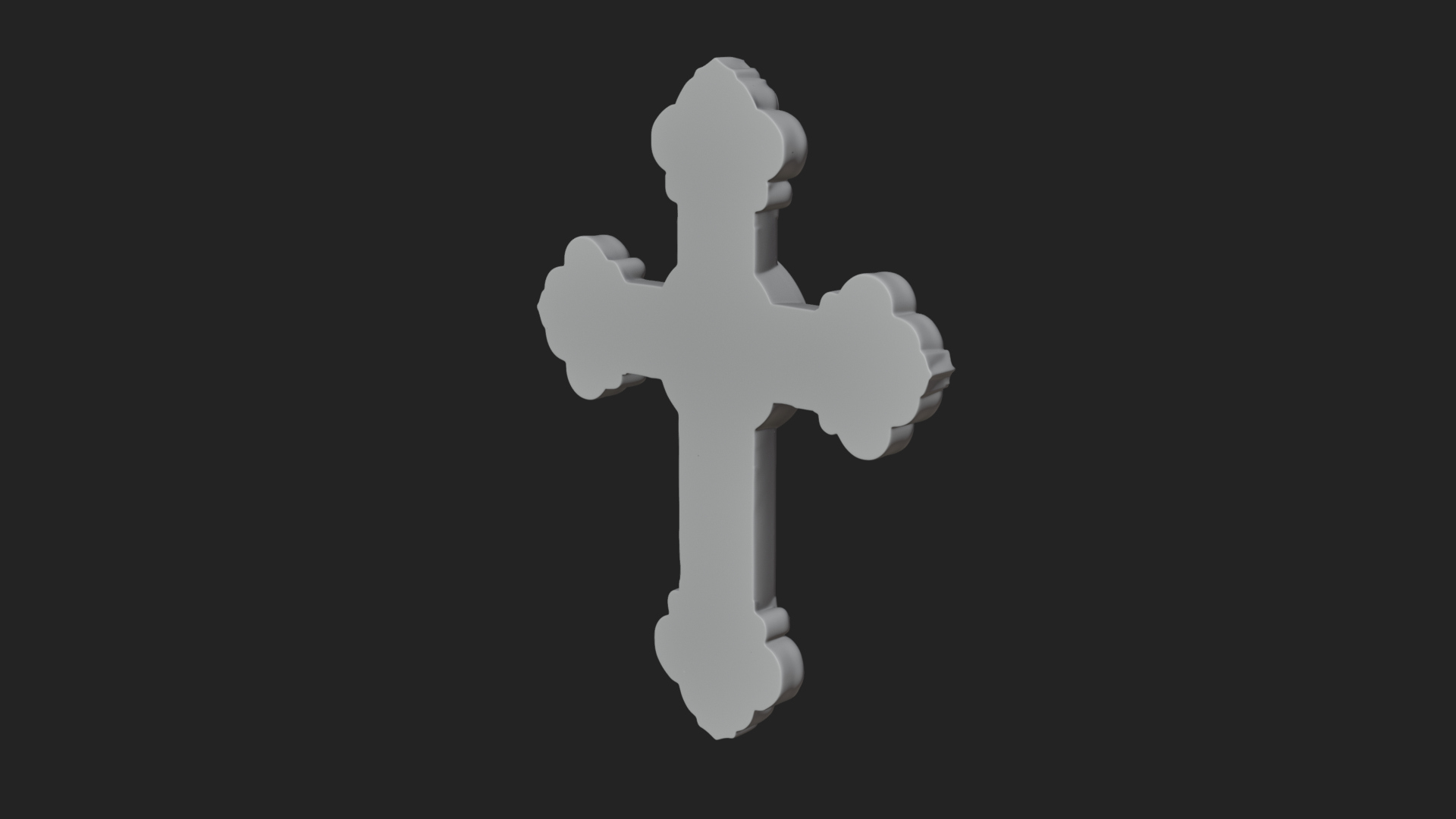 Carved Relief Wall Cross Design 50 3D Print Model 3D Model