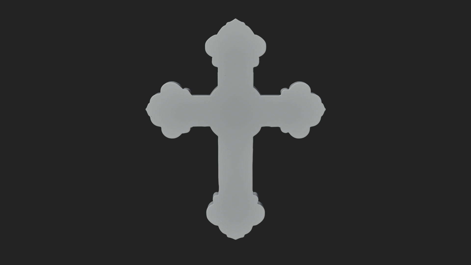 Carved Relief Wall Cross Design 50 3D Print Model 3D Model