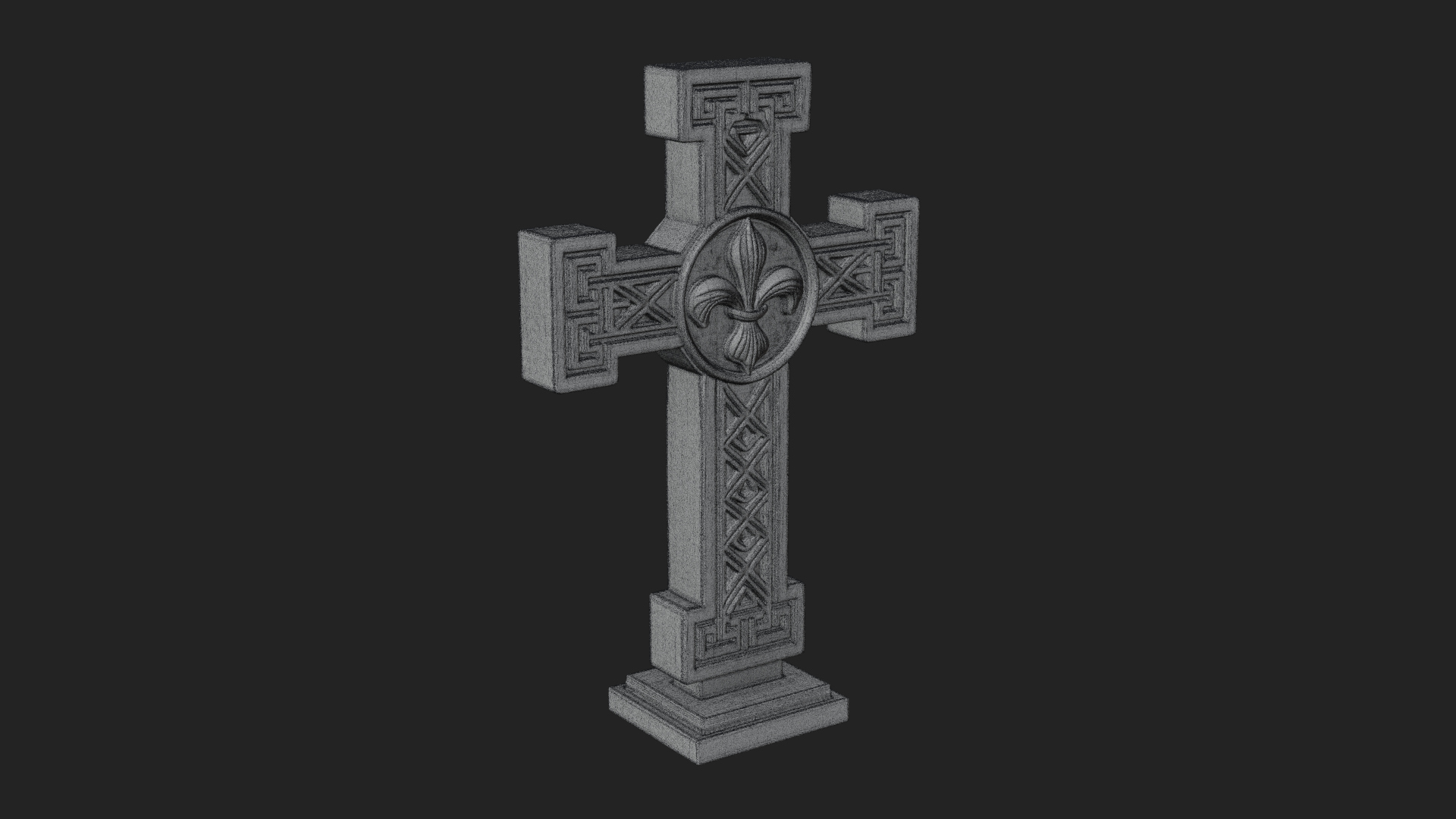 Carved Relief Wall Cross Design 501 3D Print Model 3D Model