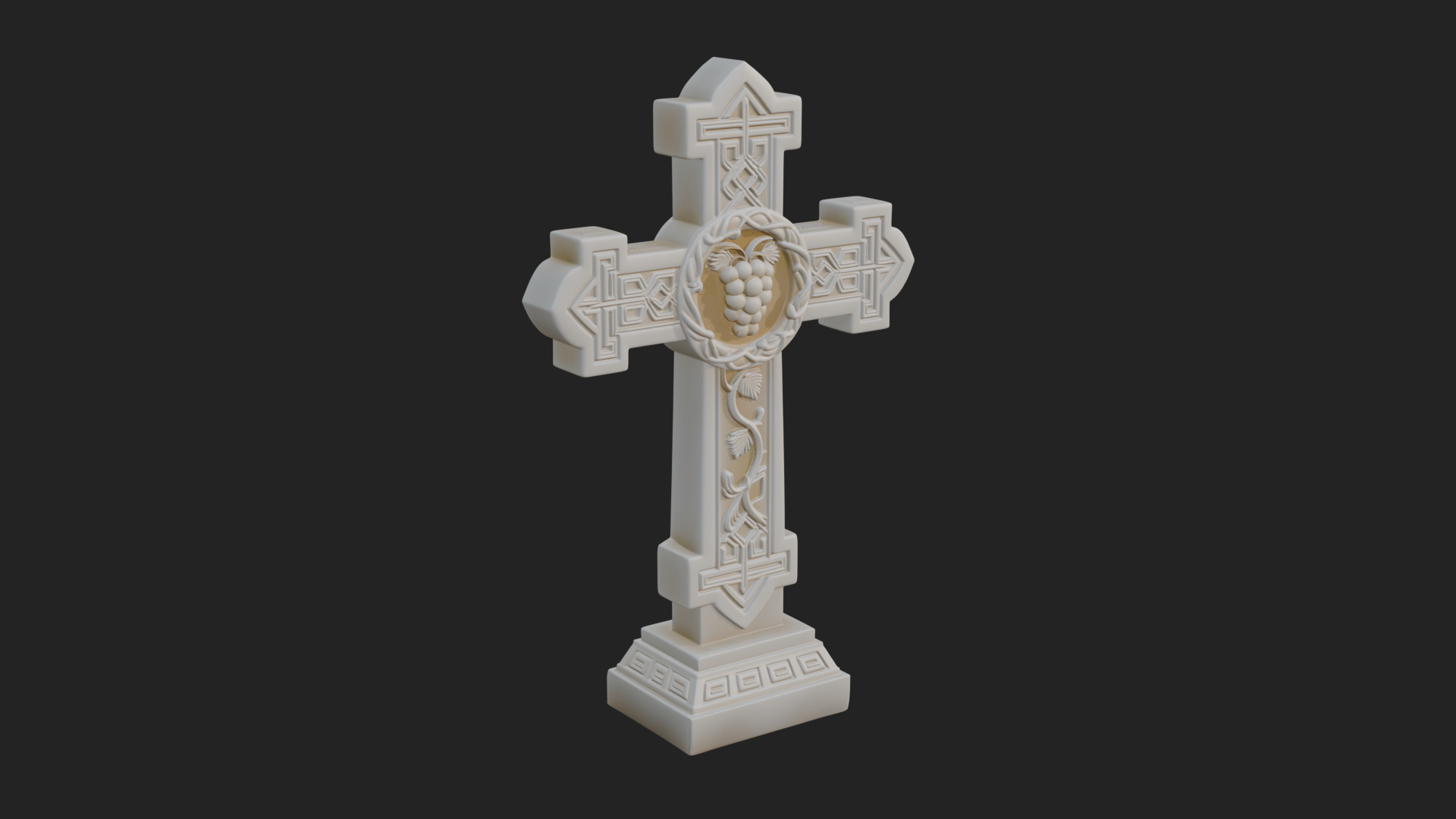 Carved Relief Wall Cross Design 505 3D Print Model 3D Model