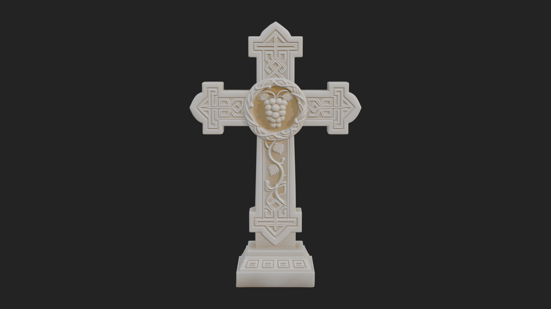 Carved Relief Wall Cross Design 505 3D Print Model 3D Model