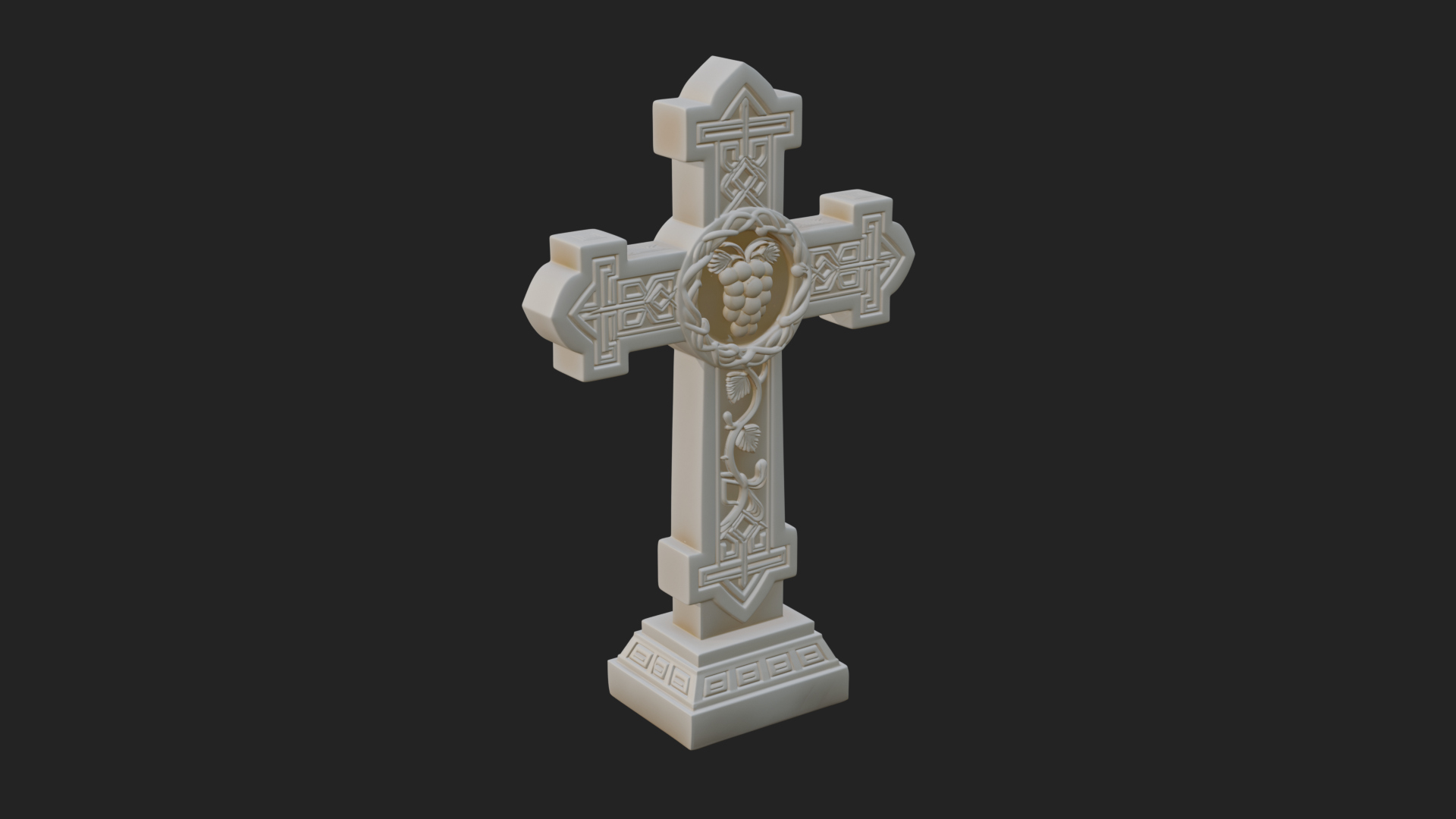 Carved Relief Wall Cross Design 505 3D Print Model 3D Model