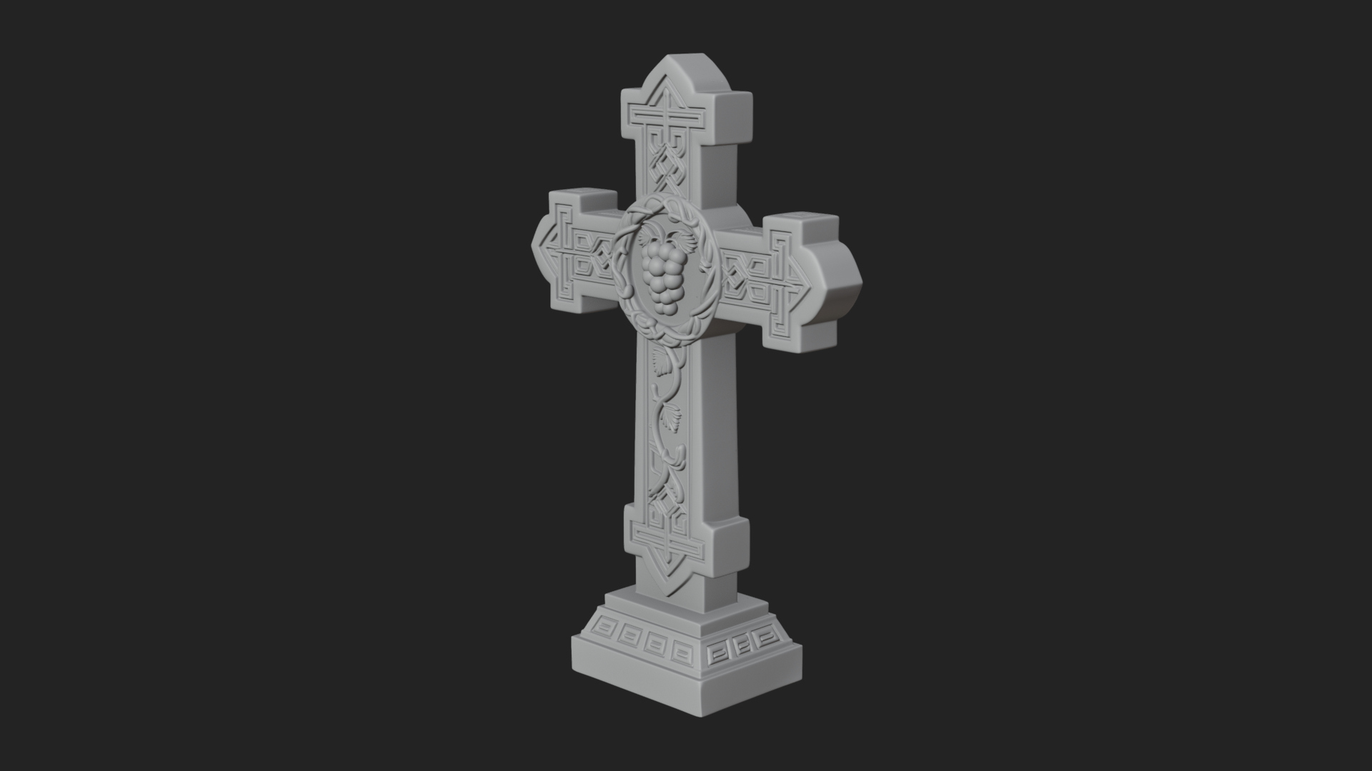 Carved Relief Wall Cross Design 505 3D Print Model 3D Model