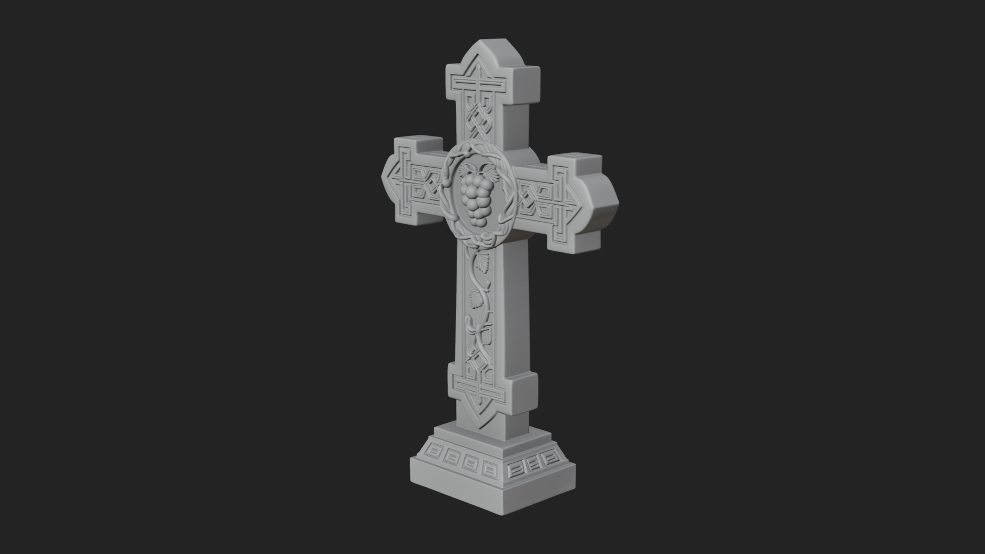 Carved Relief Wall Cross Design 505 3D Print Model 3D Model