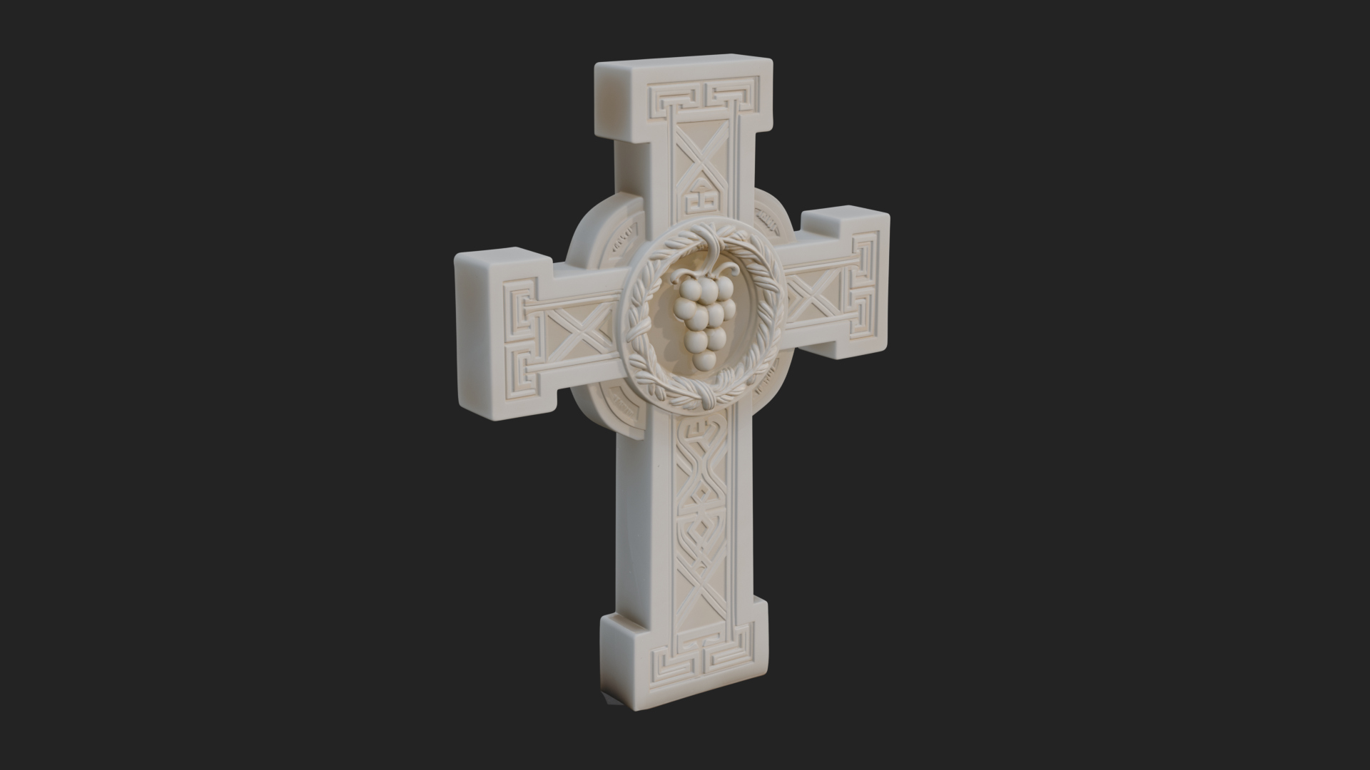Carved Relief Wall Cross Design 506 3D Print Model 3D Model