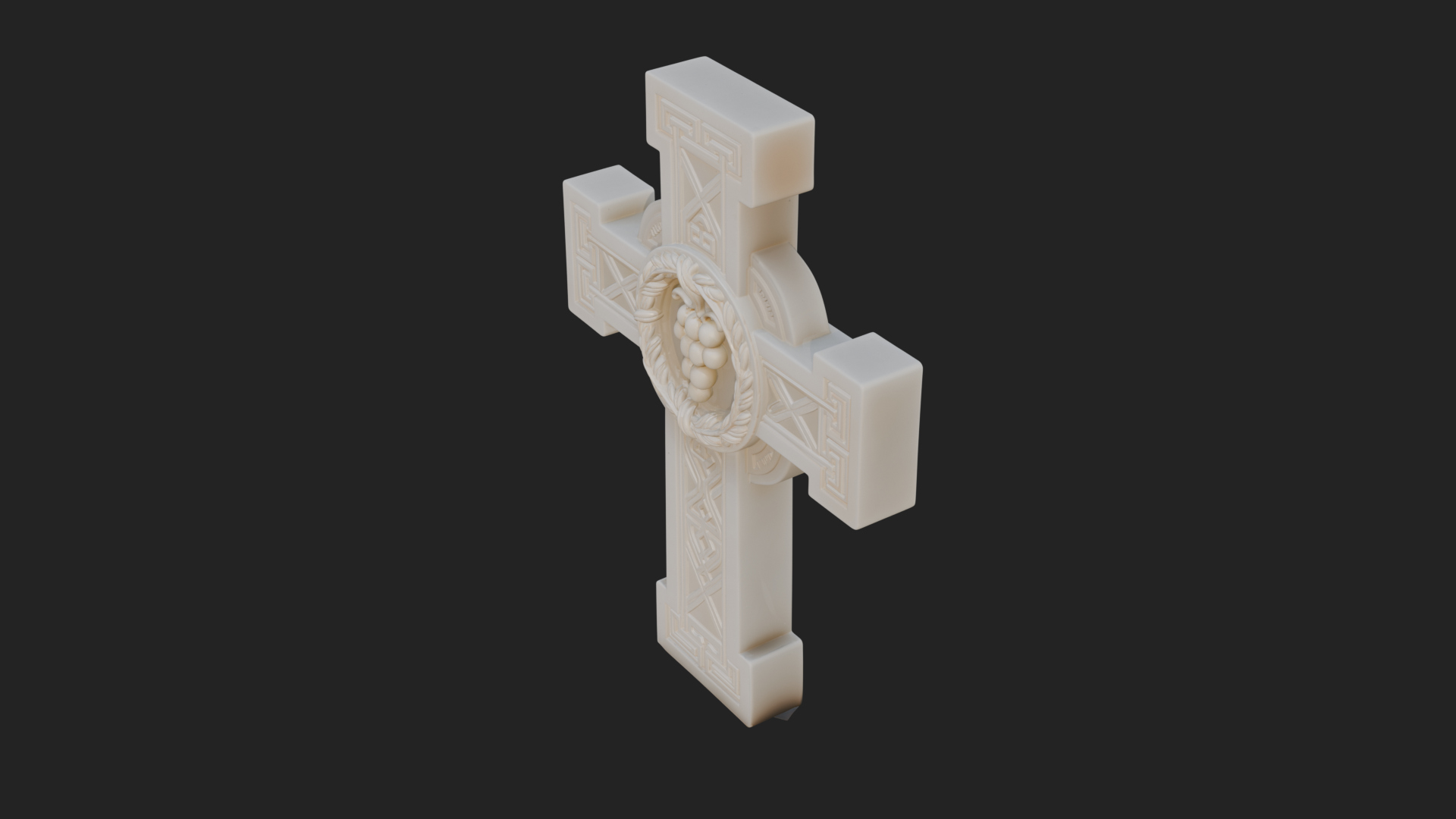 Carved Relief Wall Cross Design 506 3D Print Model 3D Model