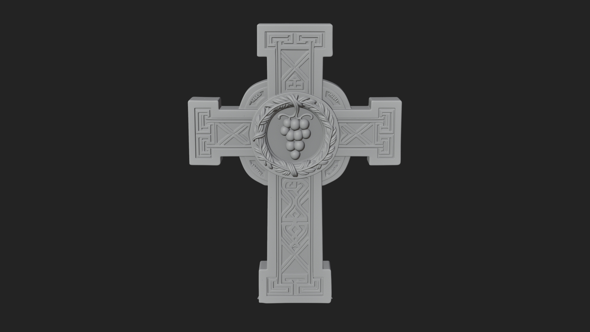 Carved Relief Wall Cross Design 506 3D Print Model 3D Model