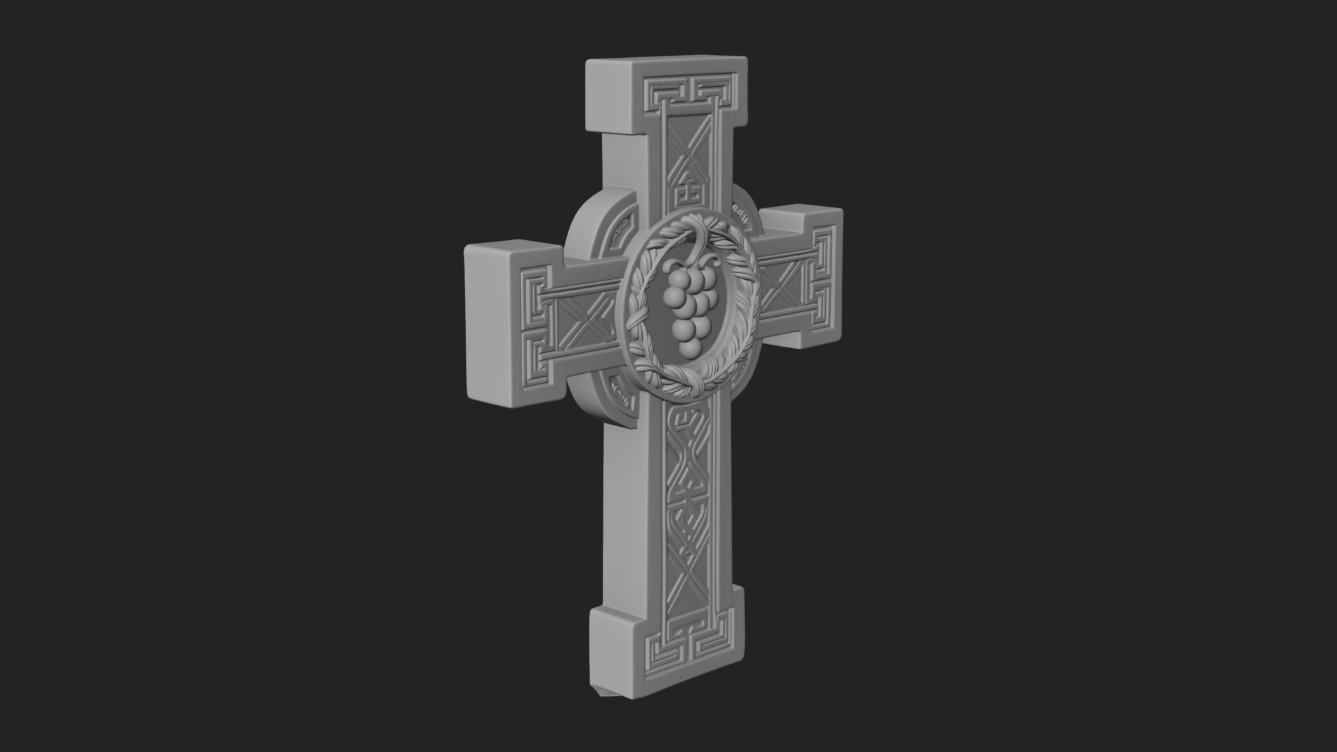Carved Relief Wall Cross Design 506 3D Print Model 3D Model