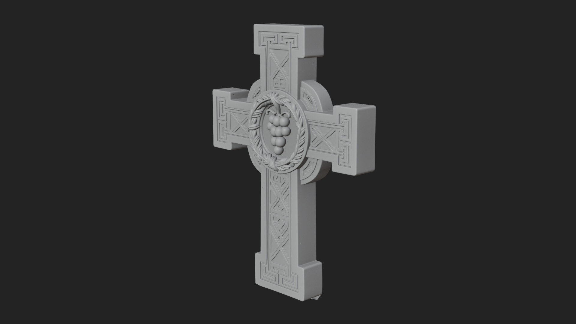 Carved Relief Wall Cross Design 506 3D Print Model 3D Model