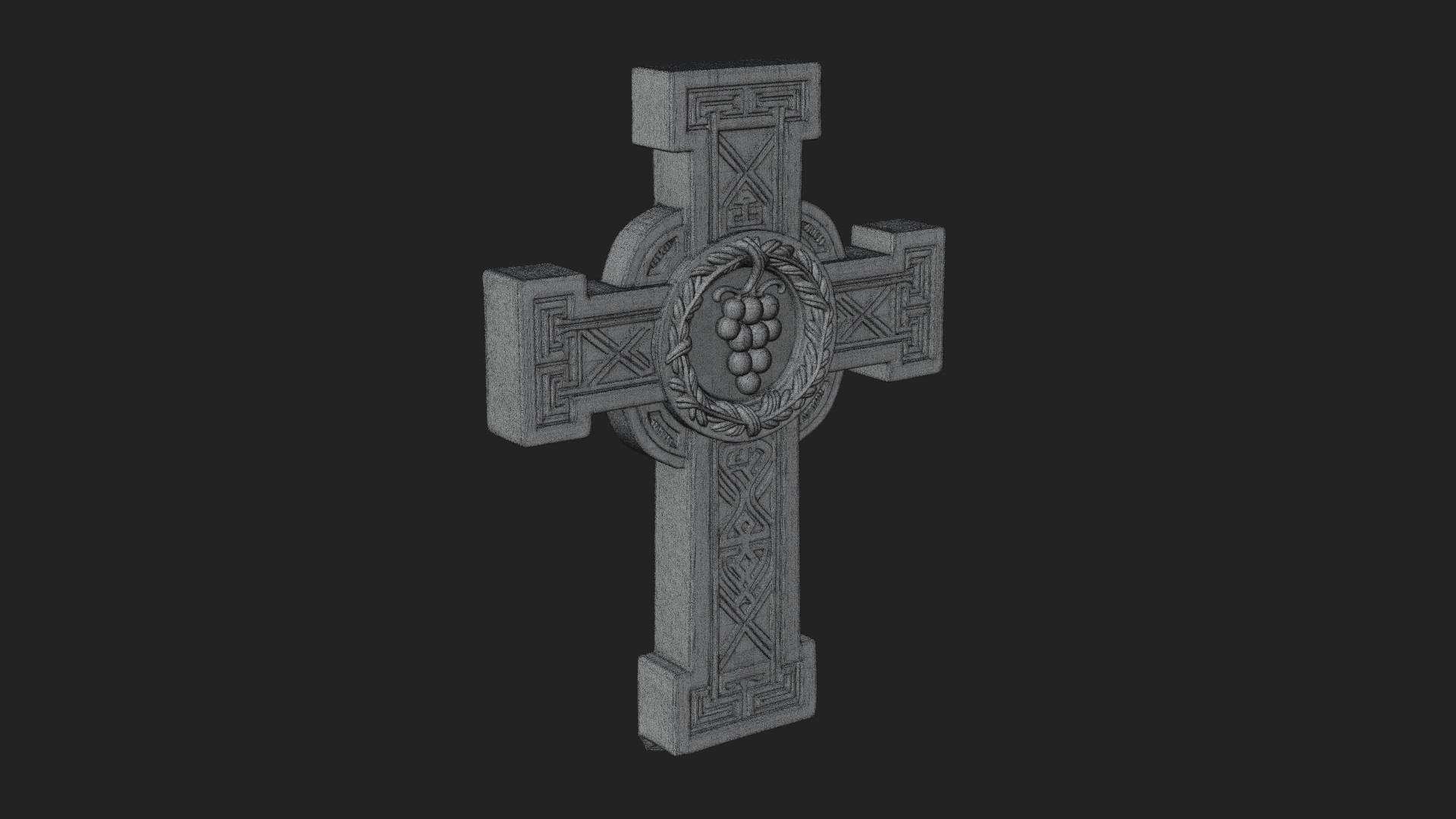 Carved Relief Wall Cross Design 506 3D Print Model 3D Model