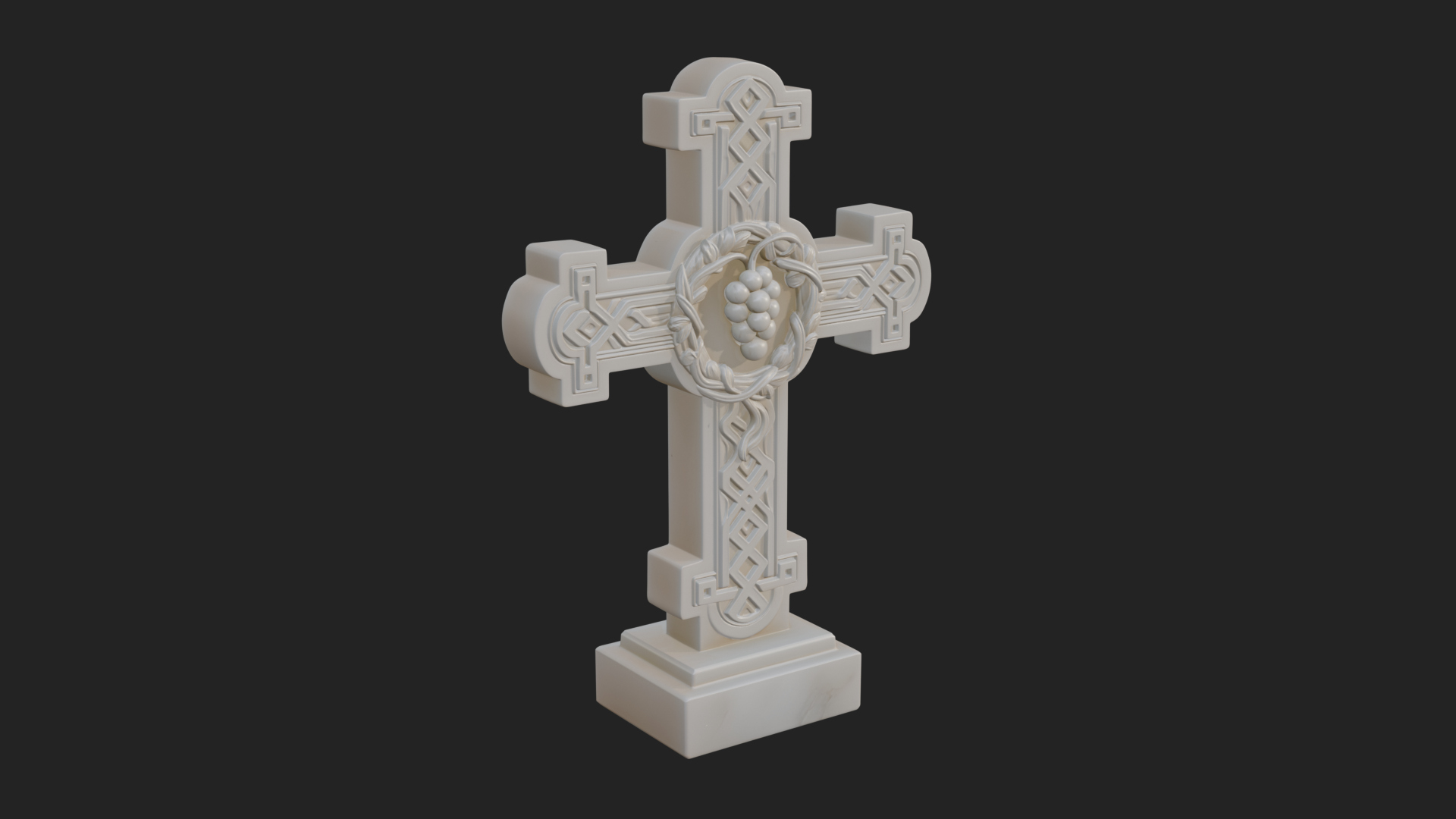 Carved Relief Wall Cross Design 507 3D Print Model 3D Model
