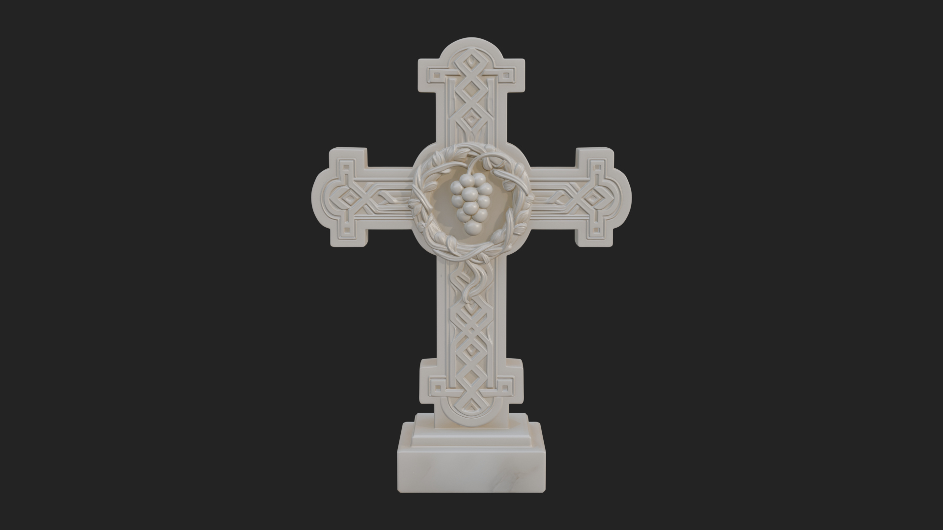 Carved Relief Wall Cross Design 507 3D Print Model 3D Model