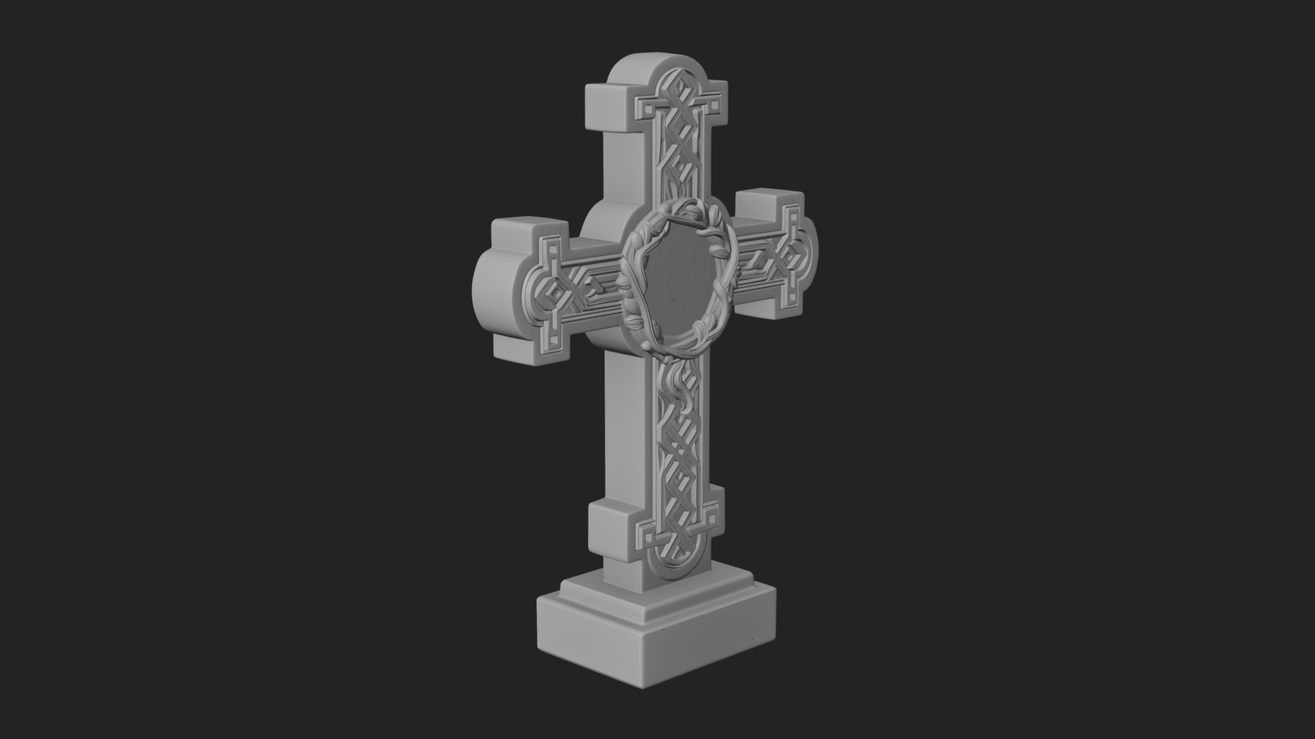 Carved Relief Wall Cross Design 507 3D Print Model 3D Model