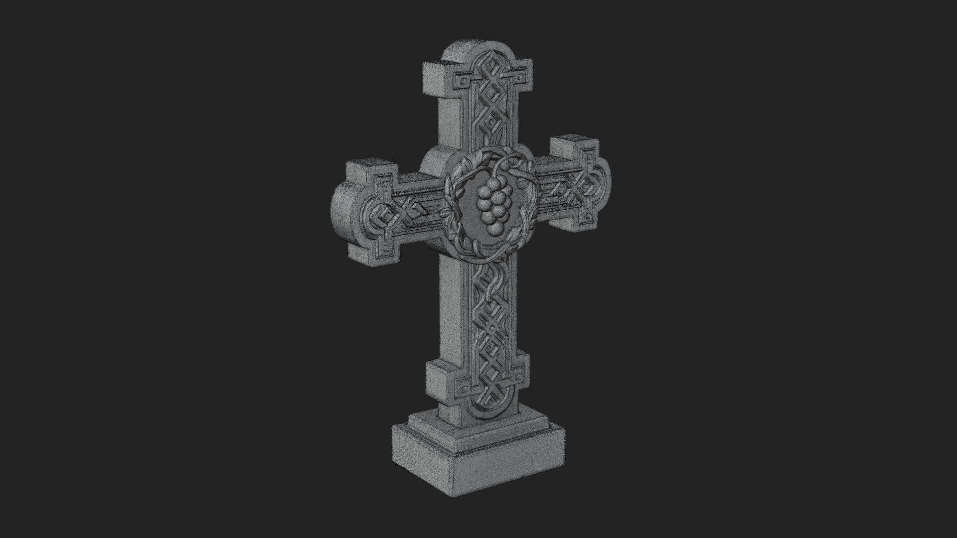 Carved Relief Wall Cross Design 507 3D Print Model 3D Model