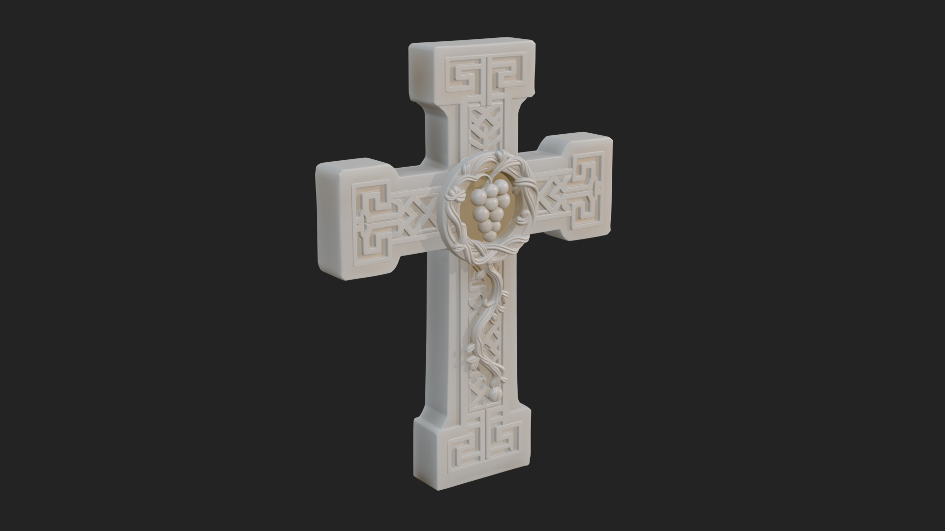 Carved Relief Wall Cross Design 508 3D Print Model 3D Model
