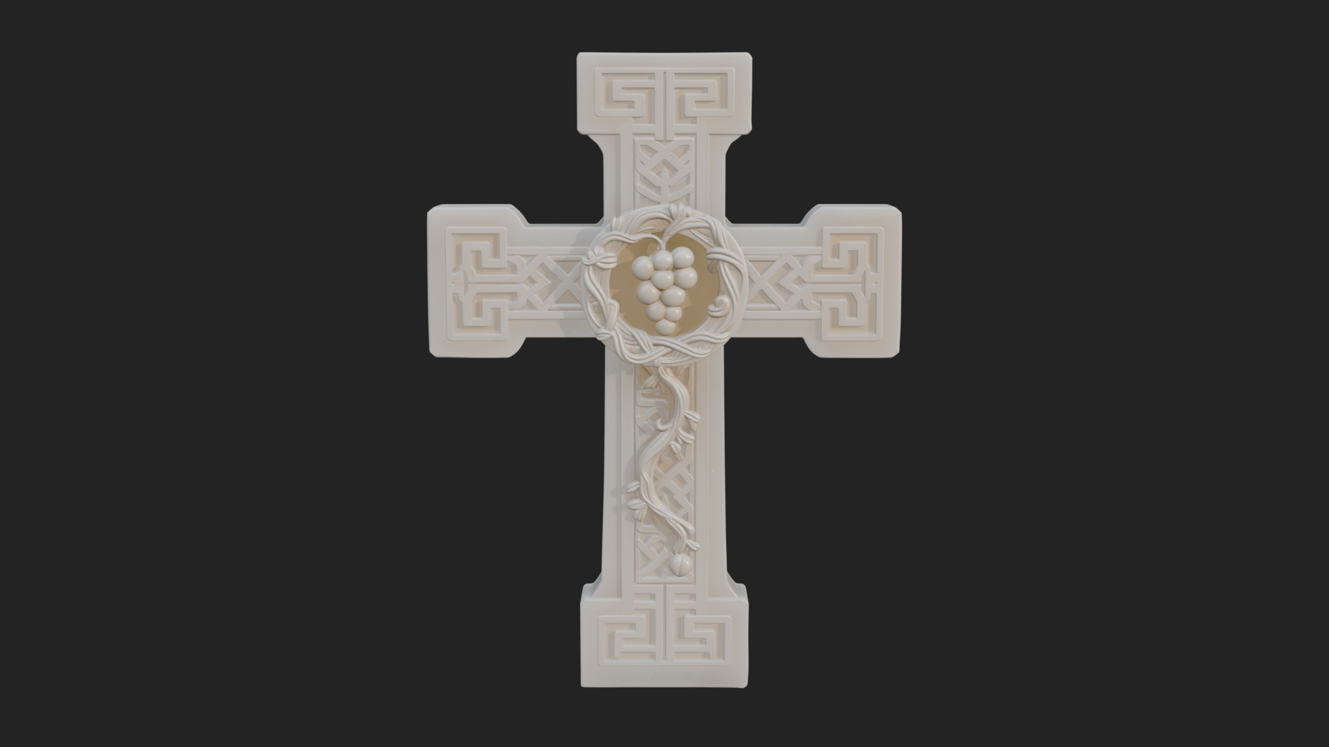 Carved Relief Wall Cross Design 508 3D Print Model 3D Model