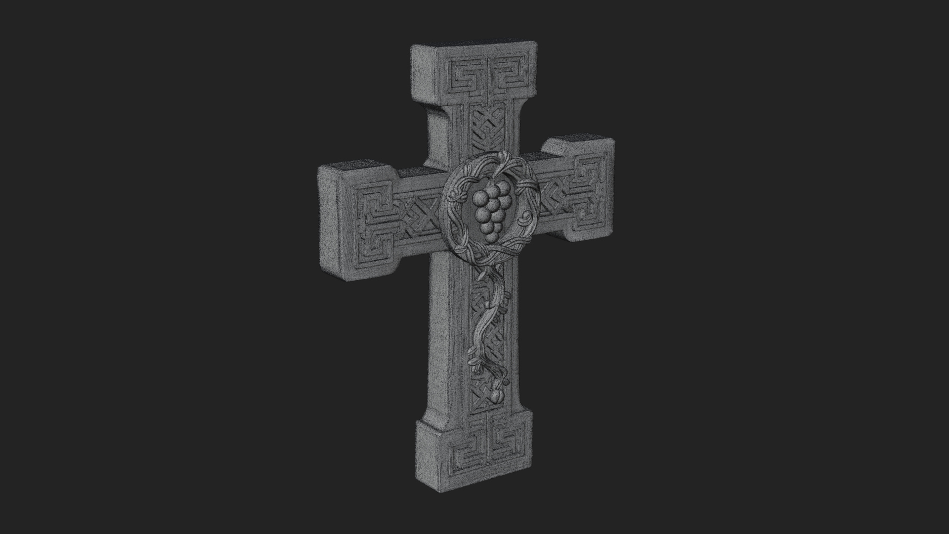 Carved Relief Wall Cross Design 508 3D Print Model 3D Model