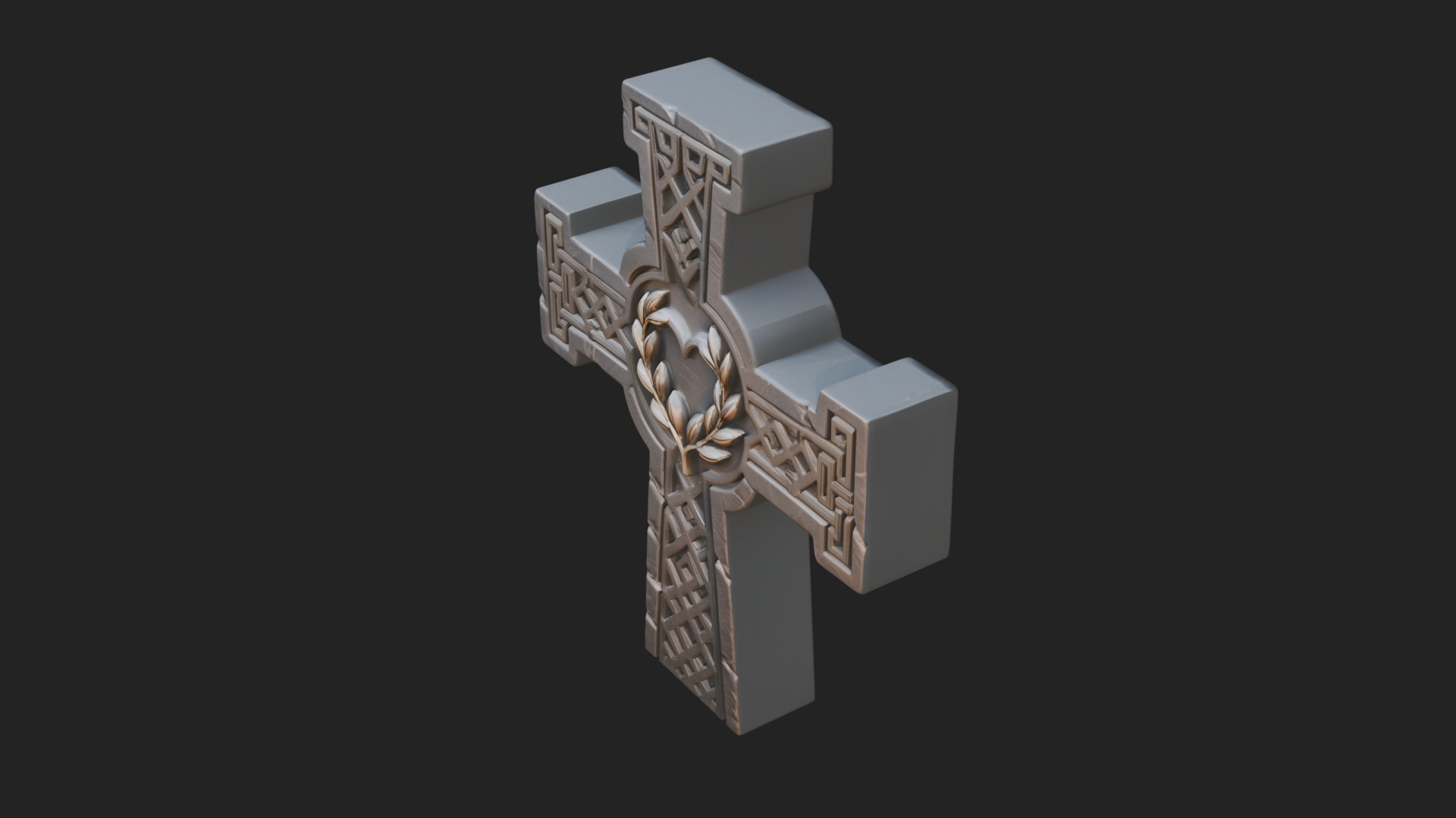 Carved Relief Wall Cross Design 511 3D Print Model 3D Model