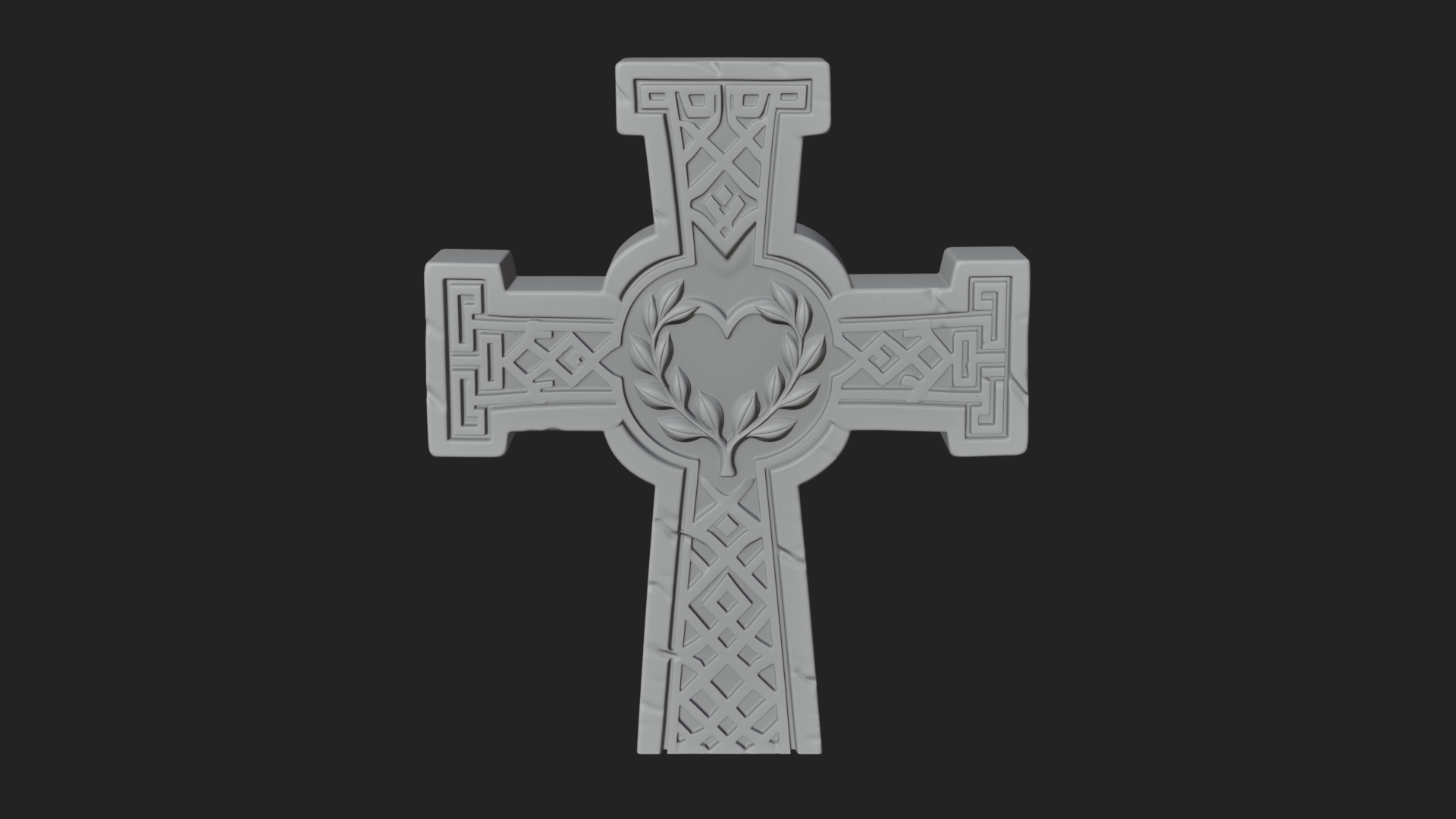 Carved Relief Wall Cross Design 511 3D Print Model 3D Model