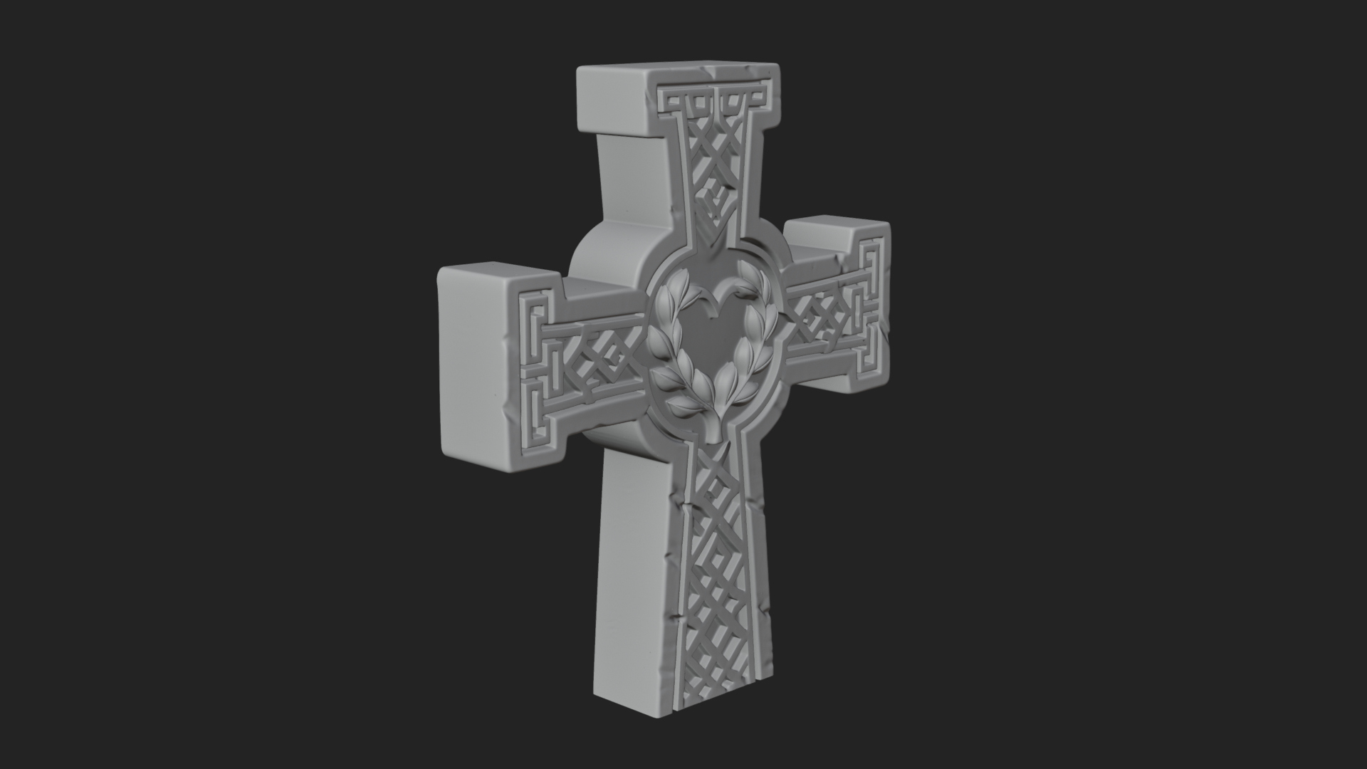 Carved Relief Wall Cross Design 511 3D Print Model 3D Model