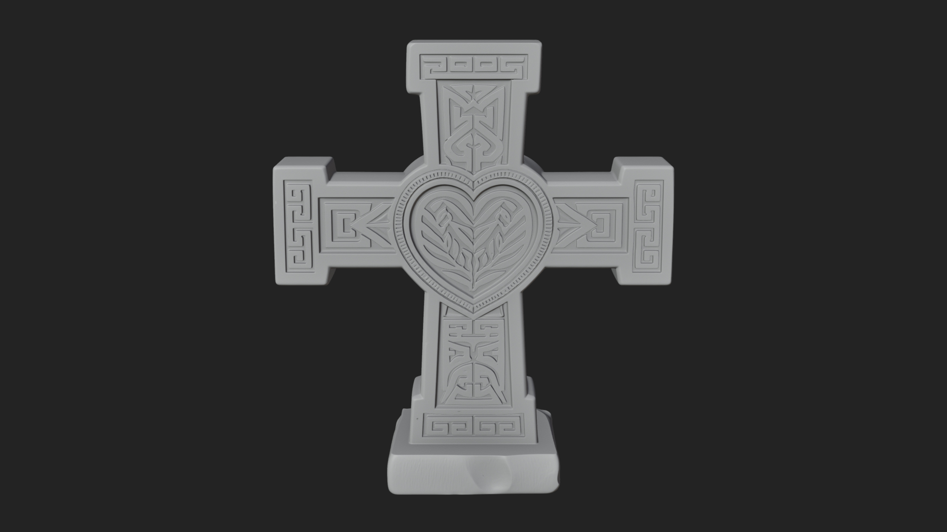 Carved Relief Wall Cross Design 512 3D Print Model 3D Model