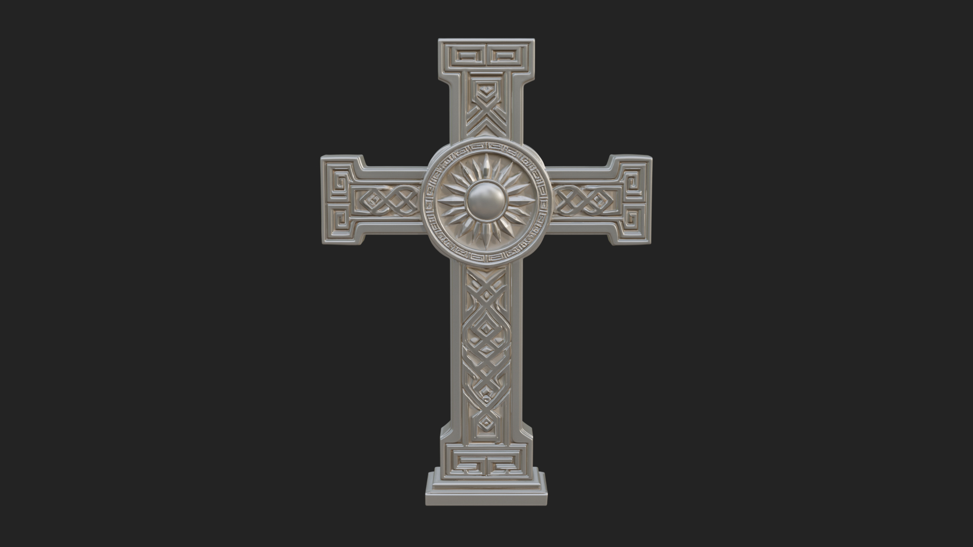 Carved Relief Wall Cross Design 513 3D Print Model 3D Model