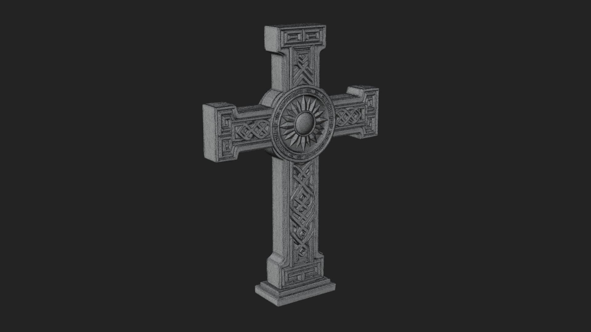 Carved Relief Wall Cross Design 513 3D Print Model 3D Model