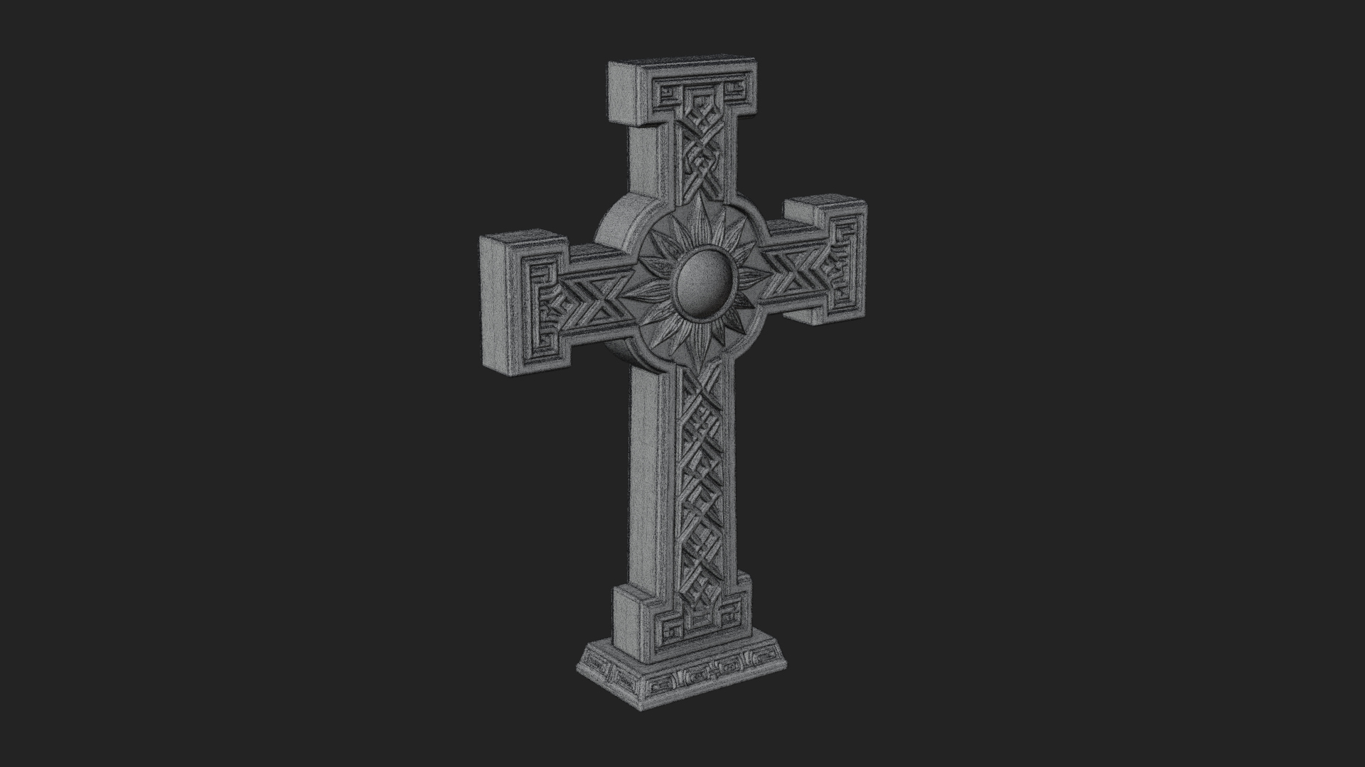 Carved Relief Wall Cross Design 514 3D Print Model 3D Model