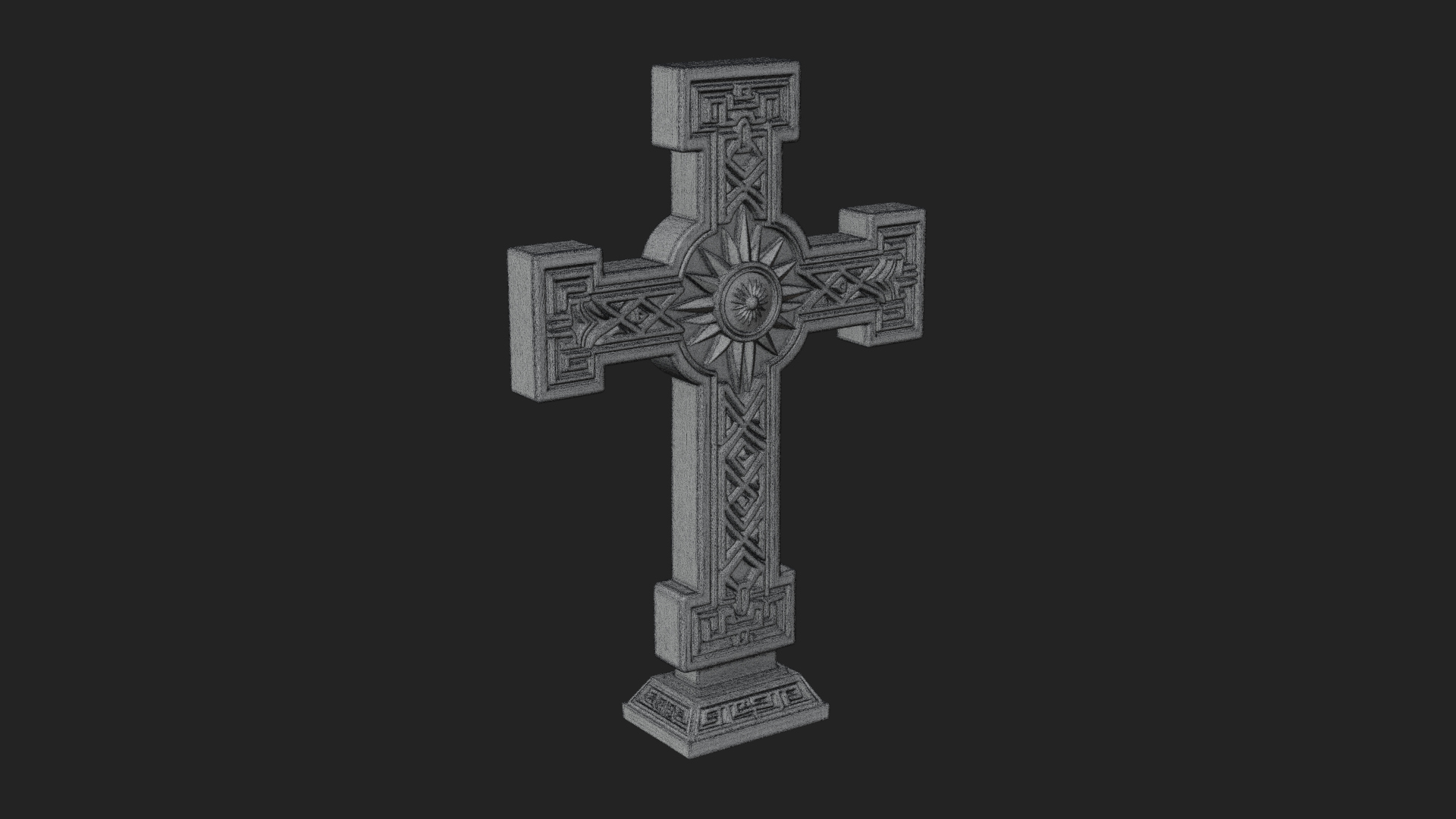 Carved Relief Wall Cross Design 515 3D Print Model 3D Model