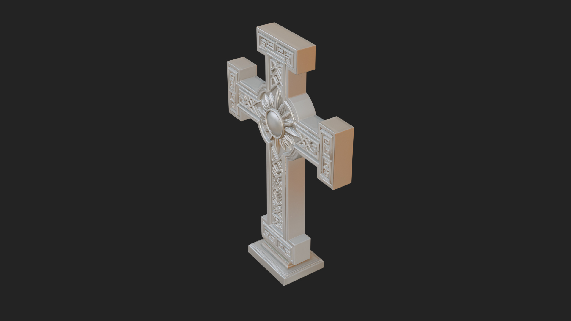 Carved Relief Wall Cross Design 516 3D Print Model 3D Model