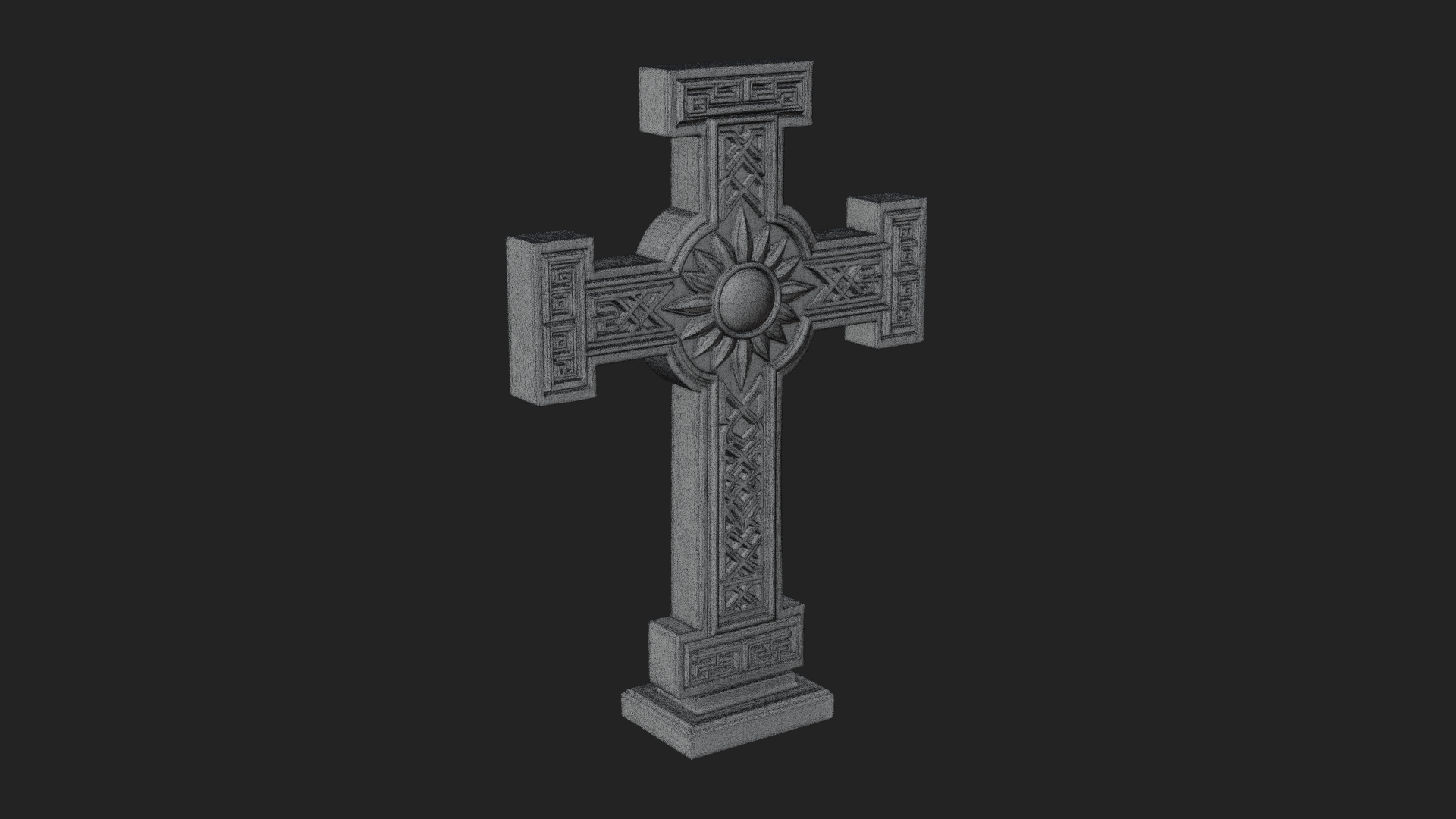 Carved Relief Wall Cross Design 516 3D Print Model 3D Model