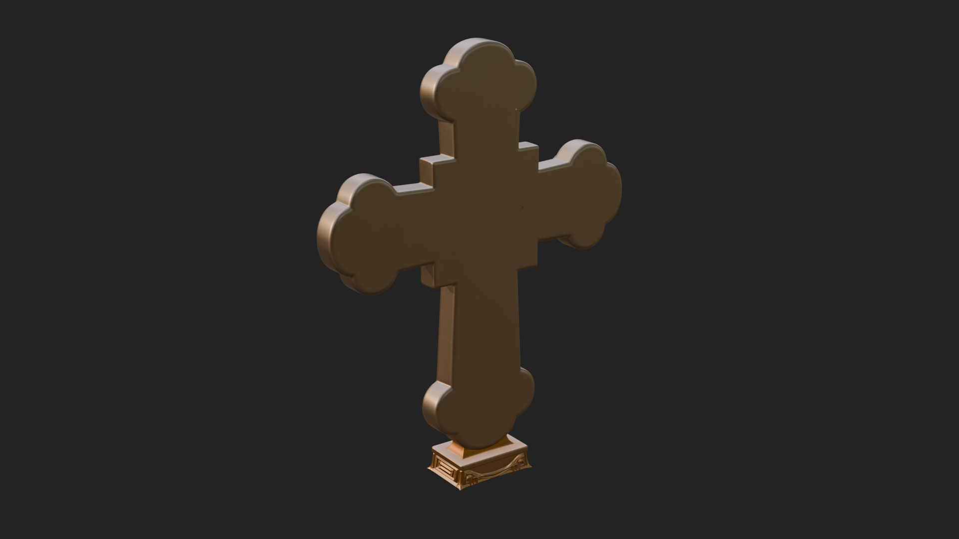 Carved Relief Wall Cross Design 517 3D Print Model 3D Model