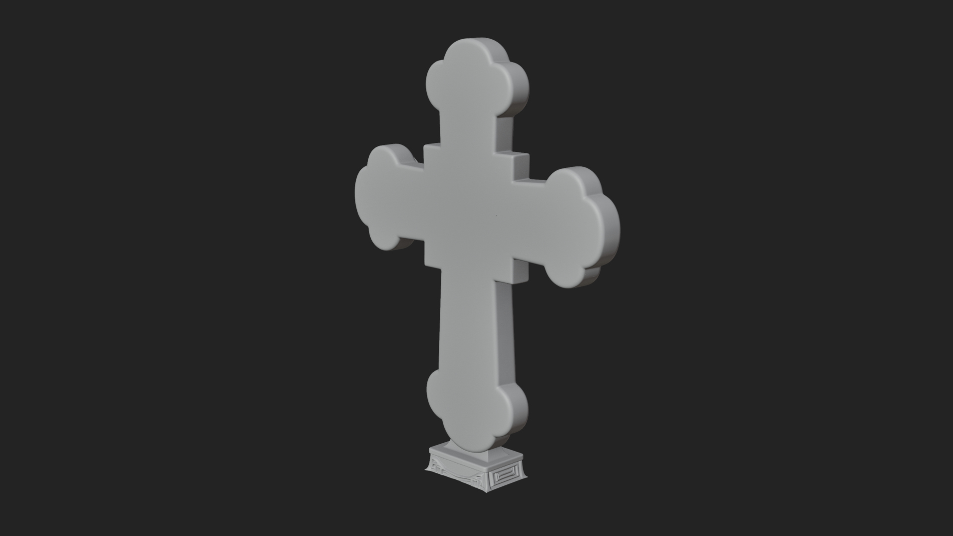 Carved Relief Wall Cross Design 517 3D Print Model 3D Model